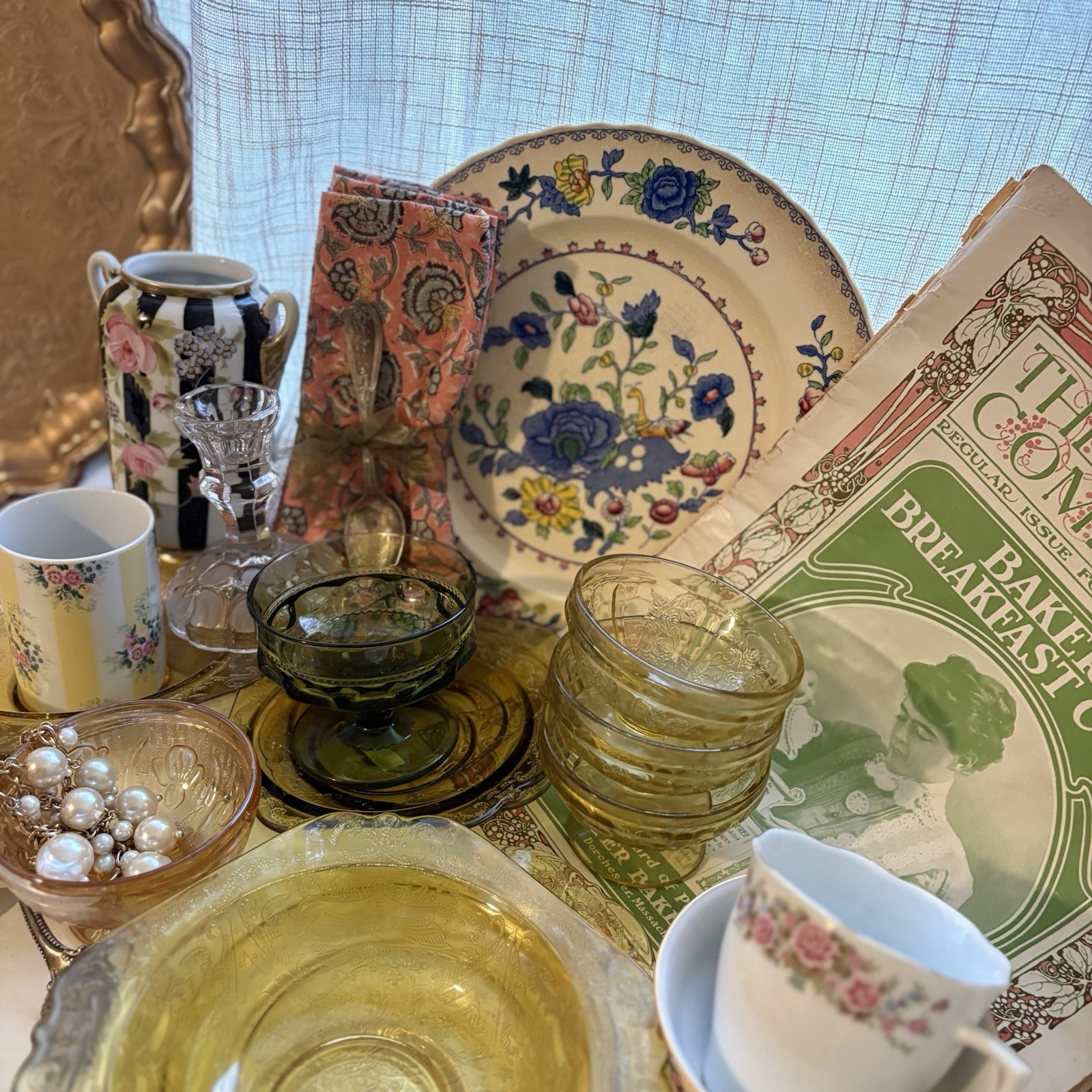 Vintage Estate Sale Mystery Box 5pc Mixed Lot Porcelain Glassware Jewelry Vtg