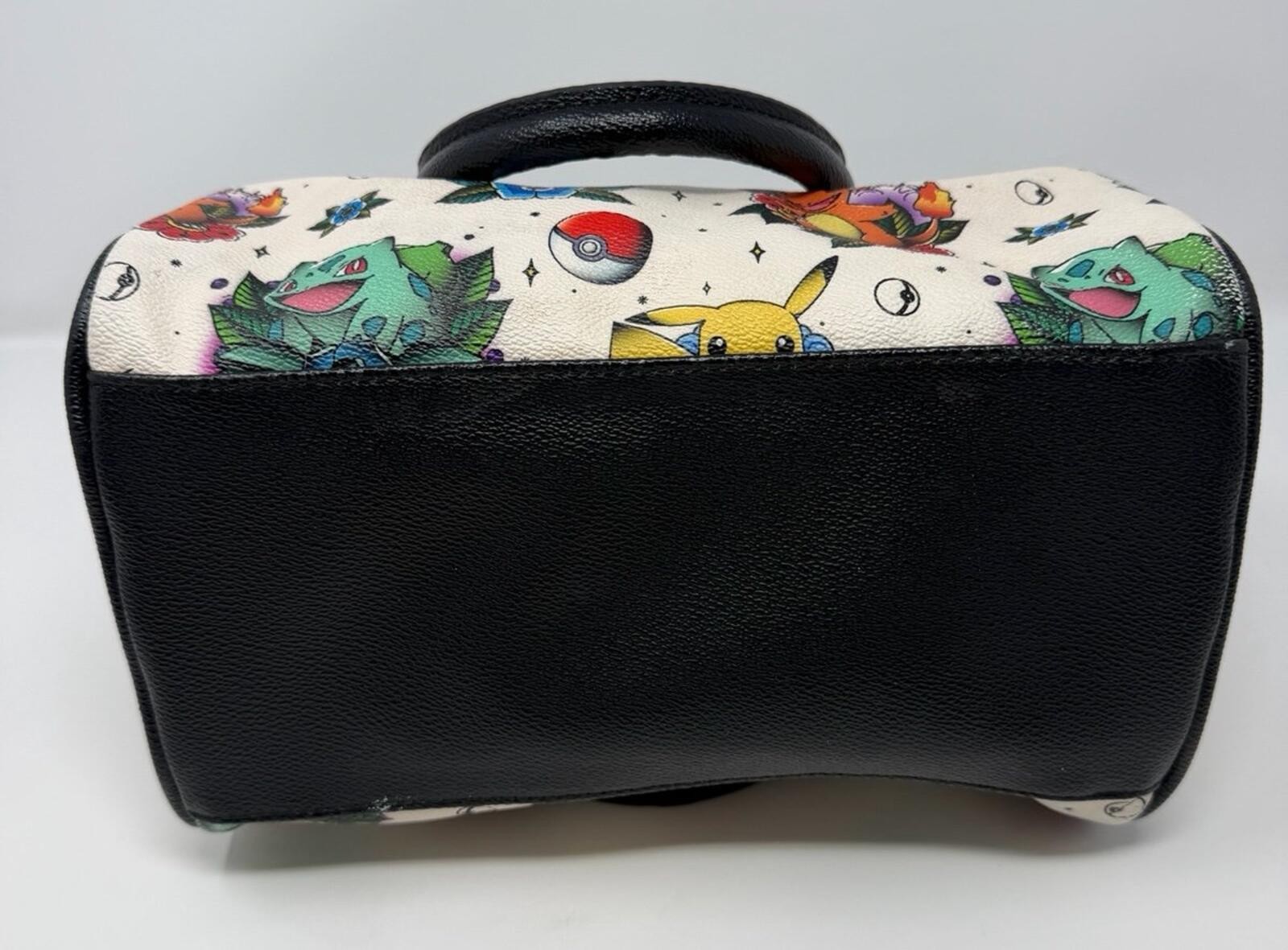 Loungefly Pokemon Tattoo Satchel Barrel Bag Purse Starters Heart Logo htf