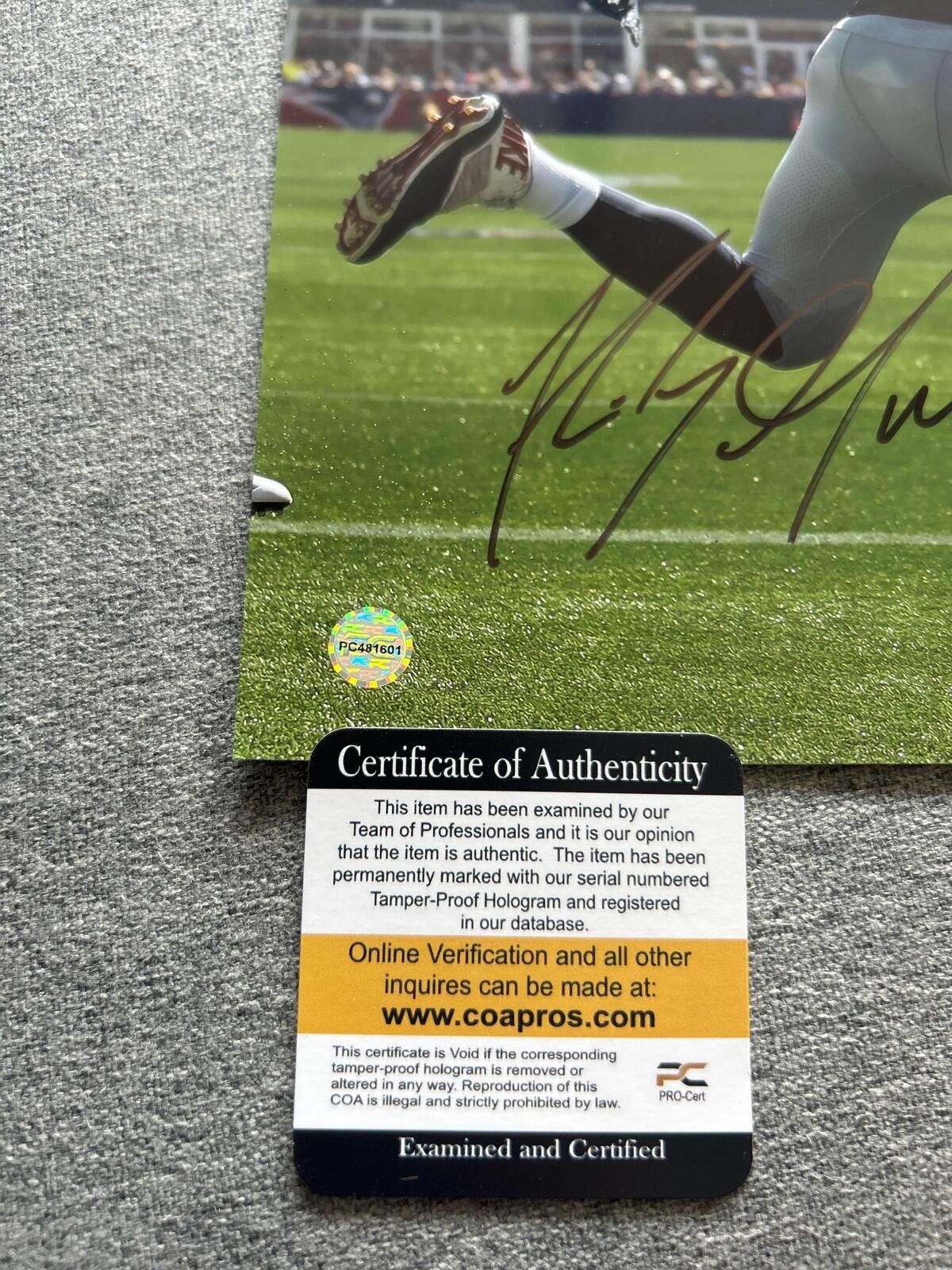 Rob Gronkowski New England Patriots Autographed Signed 8×10 Photo COA
