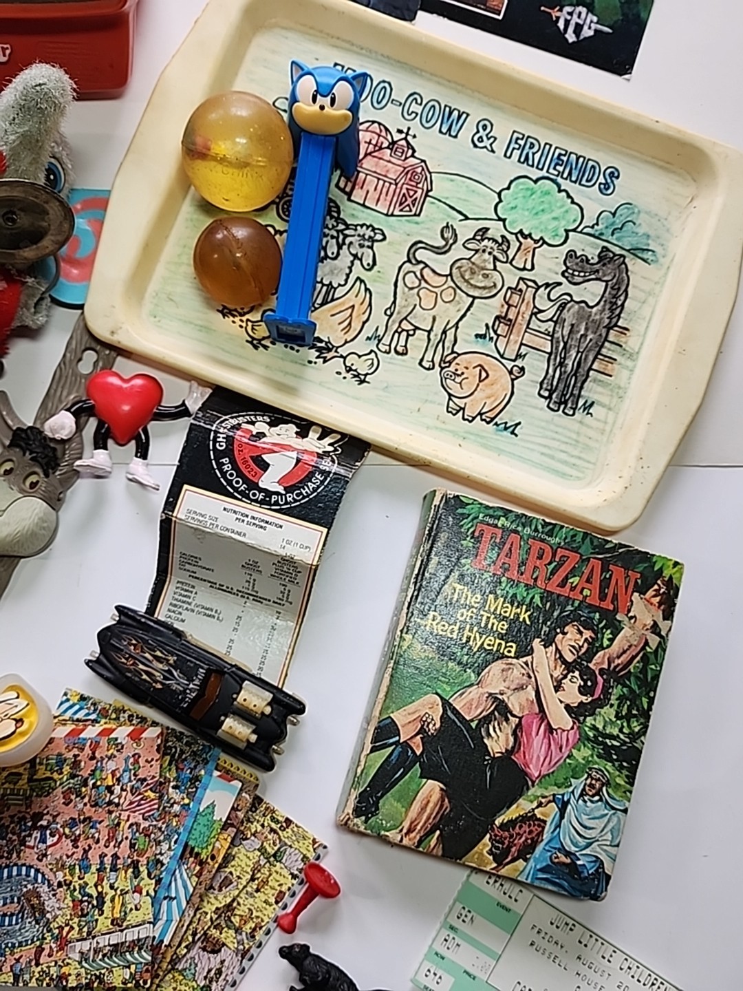 Large Junk Drawer Lot Records Comics Cameras Phones Cards VHS Cds Games Ephemera