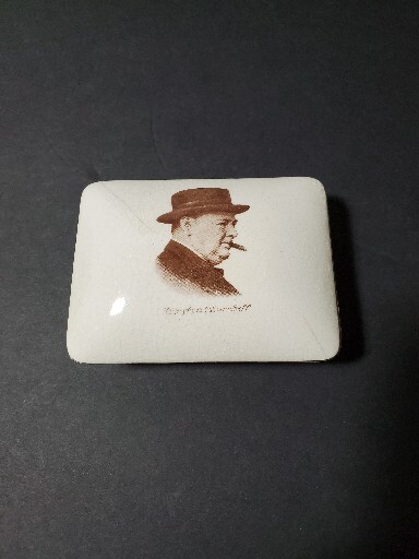 Winston Churchill Vintage Trinket Box, L & Sons LTD. Made in England.