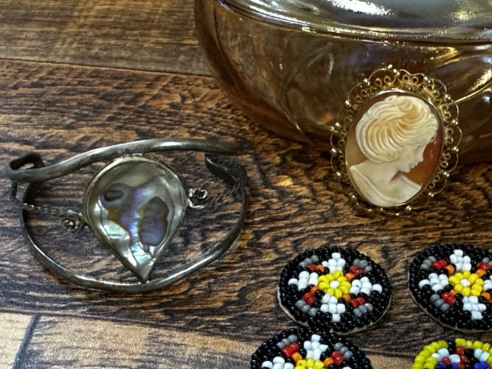 GRANDMA’S JUNK DRAWER ALPACA-12KGF CAMEO-ROSARIES-PERFUME BOTTLES