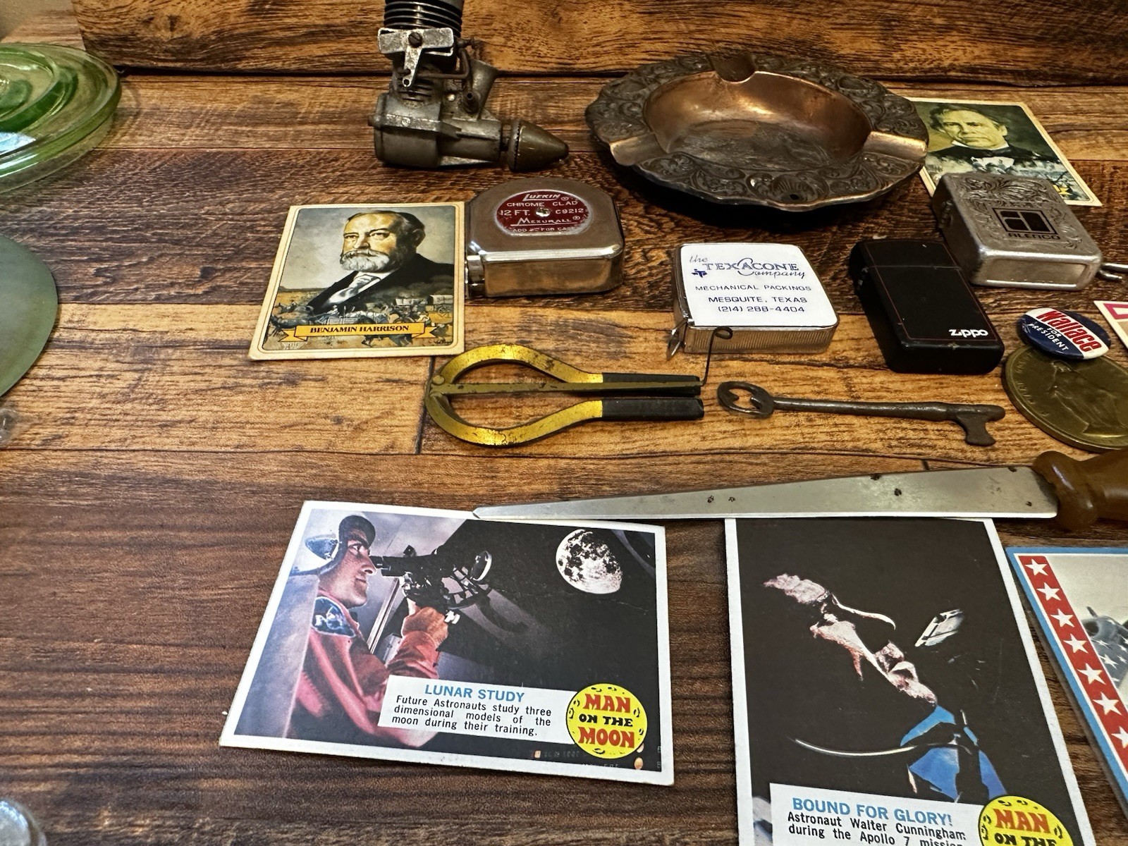 VINTAGE JUNK DRAWER LOT ADVERTISING FOX 15 MOTOR SEA WORLD ASHTRAY ZIPPO