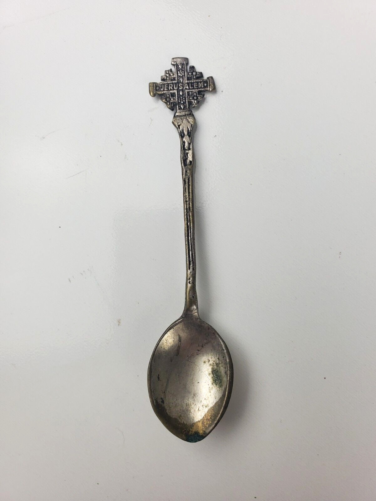 VINTAGE 4-1/8″ JERUSALEM ISRAEL ‘SILVER’ Marked Tea Spoon Souvenir