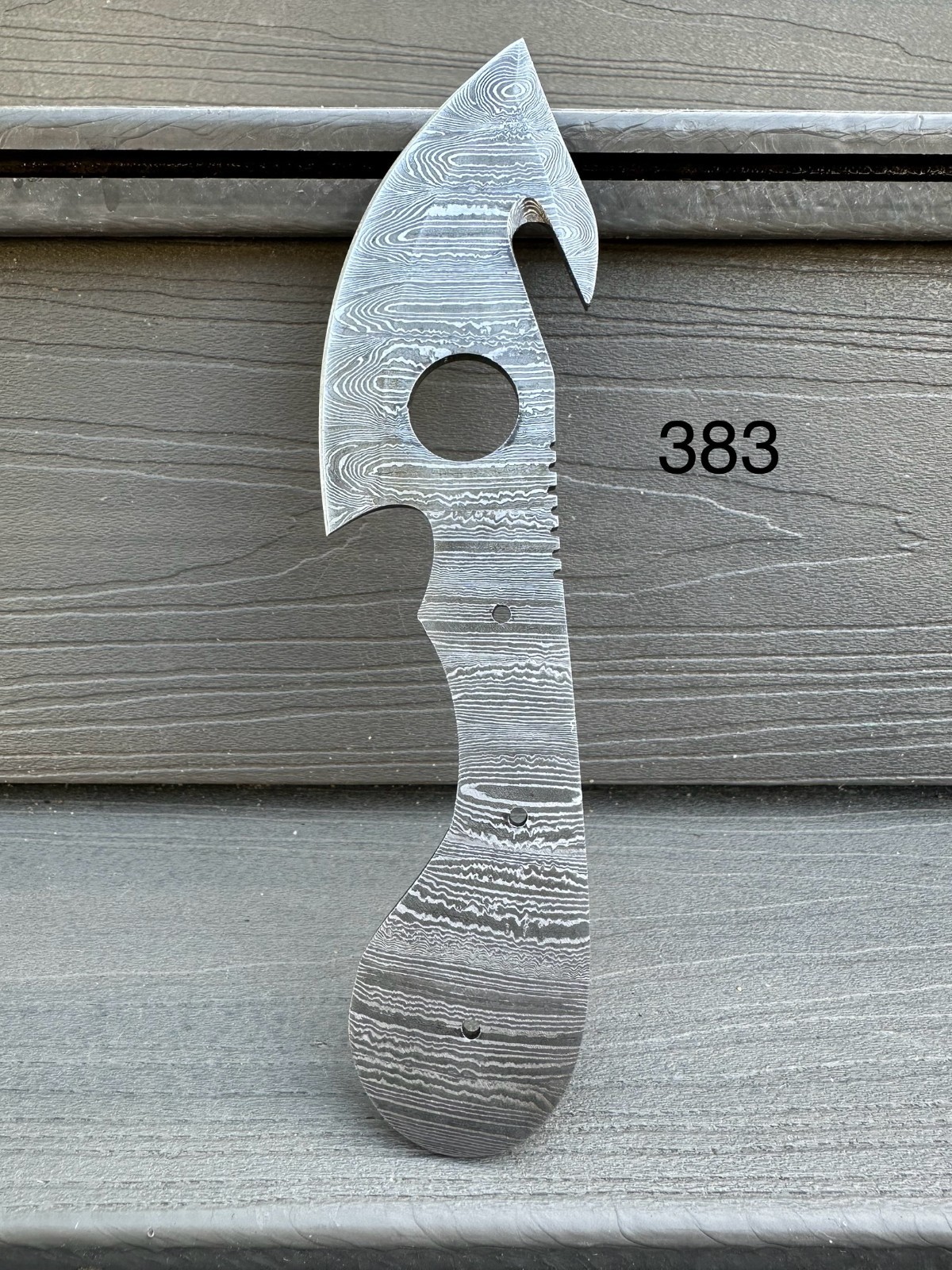 Handmade Damascus Steel Blank Blade Skinner Gut Hook Hunting Knife bowie knife