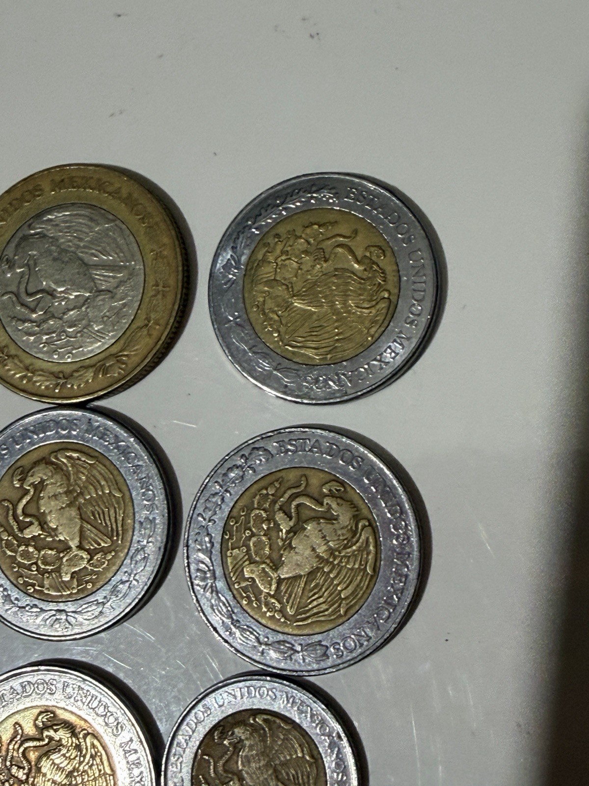 MEXICO Pesos 1 5 10 Lot Of 7 vintage Coins Mexican