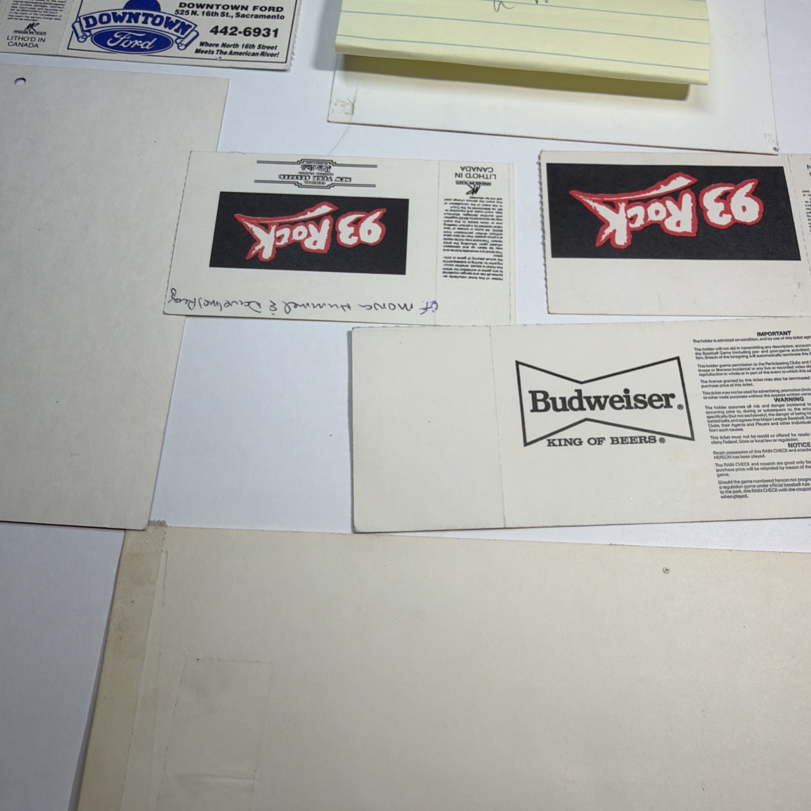 1980s & 90’s Nostalgia Lot Bugle Boy, Car Photos, Concert Ticket Stubs & More