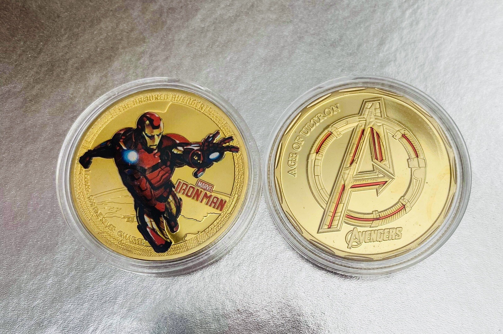 Marvel Avengers Age Of Ultron Gold Plated Commemorative Coin Box Set