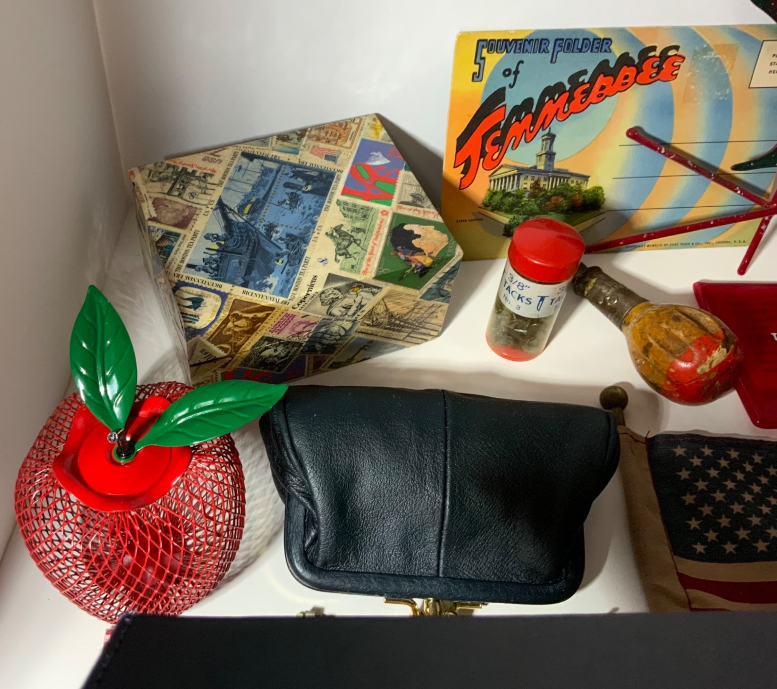 VTG to New Junk Drawer Lot Assemblage Art Crafts 3.5# Pins, Coffee Can, Kitchen