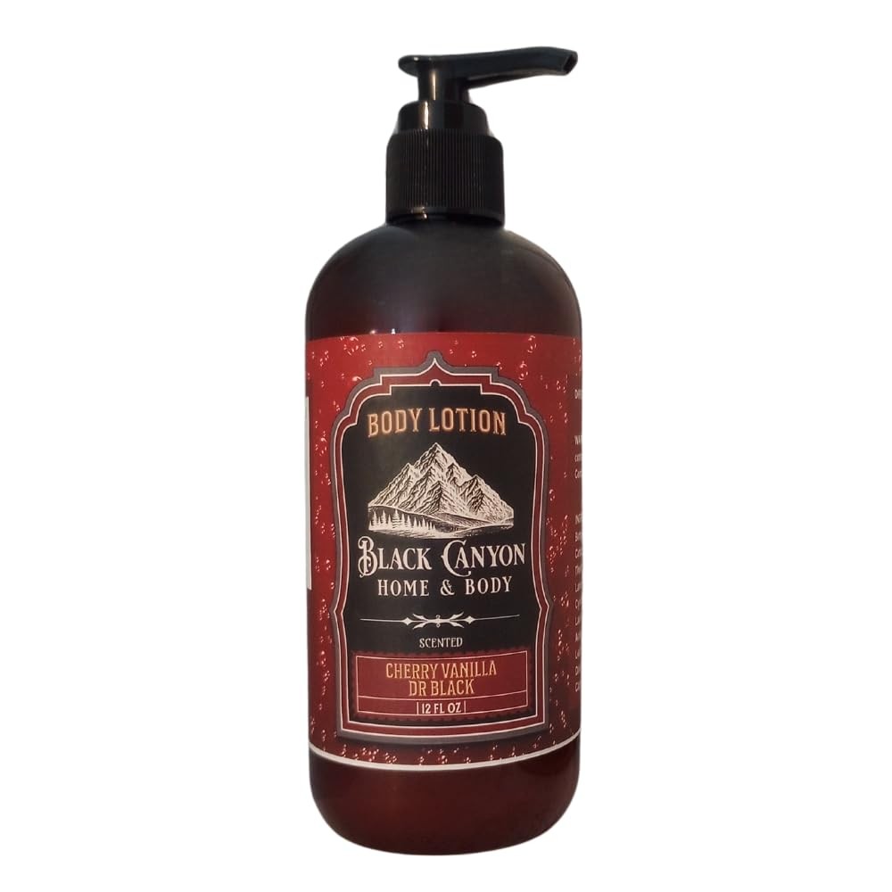 Black Canyon Cherry Vanilla Body Lotion 12 oz Lanolin Jojoba Oil Scented
