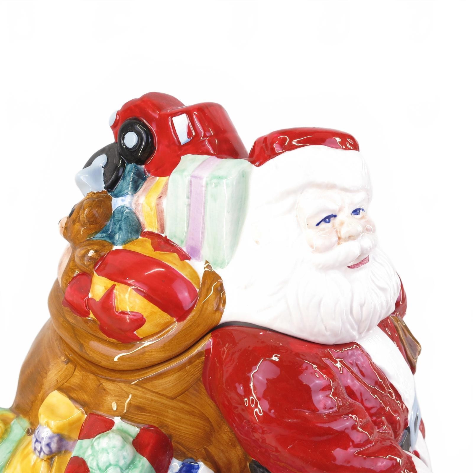 Radio Flyer Wagon Santa Claus Christmas Cookie Jar with Box