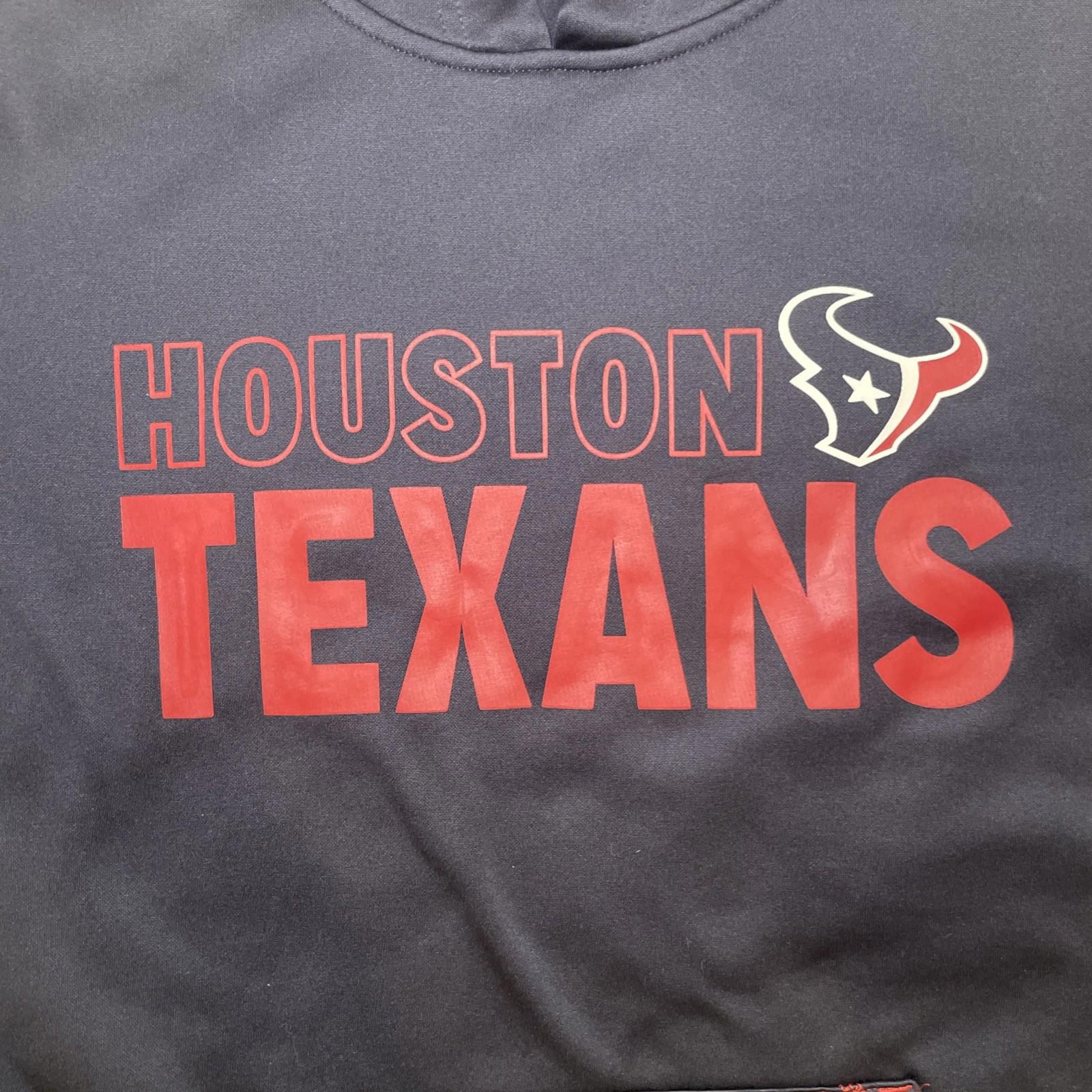 NFL Team Apparel Houston Texans Hoodie Adult Unisex Size Medium Navy Blue & Red
