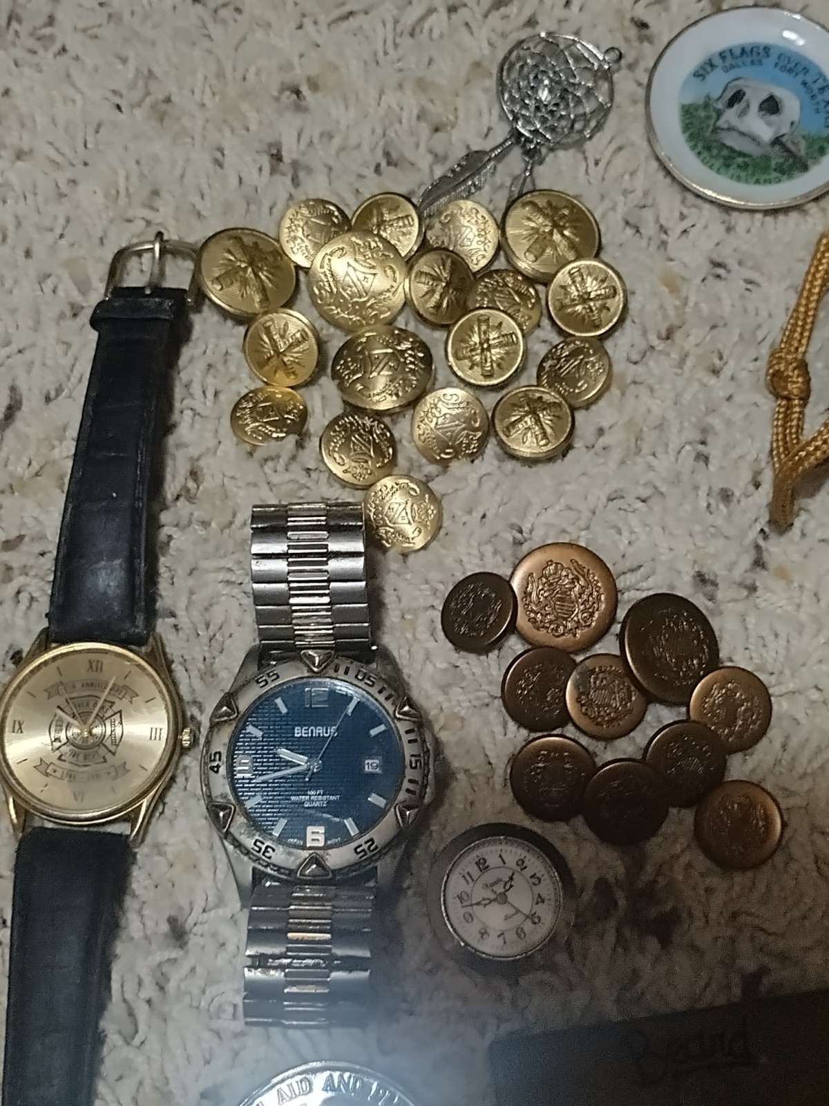 Vintage Treasure Collectible Lot, Resellers, Jewelry, Brass Buttons, Coins Etc.