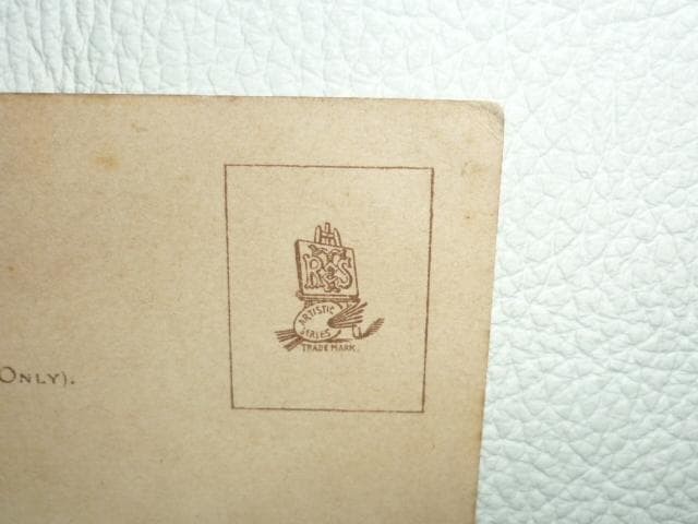 ◆Early Taisho, Made in England ◆Rapheal Tuck & Sons “Lady and Bellboy”
