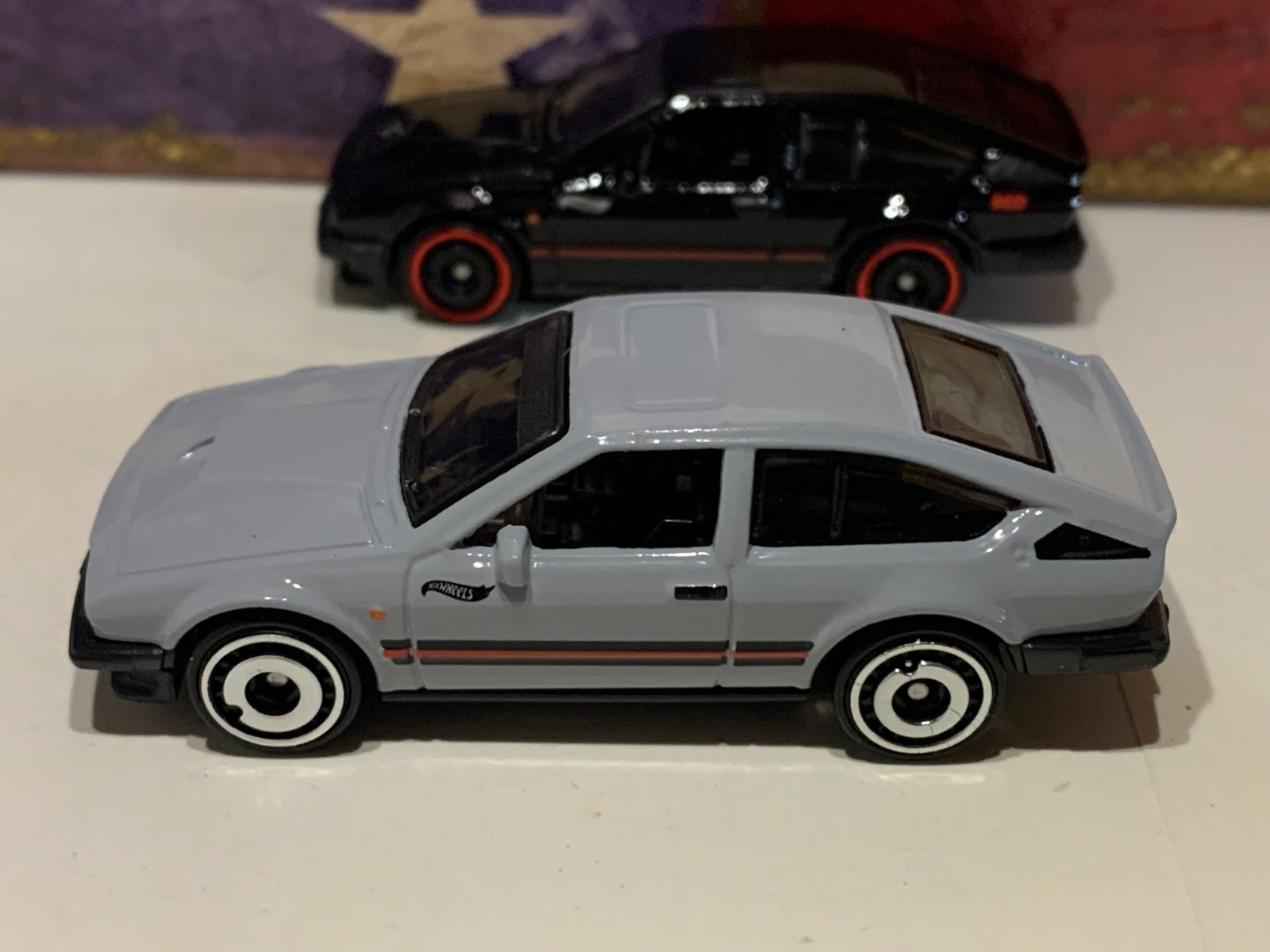 HOT WHEELS ALFA ROMEO GTV6 3.0 X2. 2024 RED EDITION BLACK & LITE GRAY