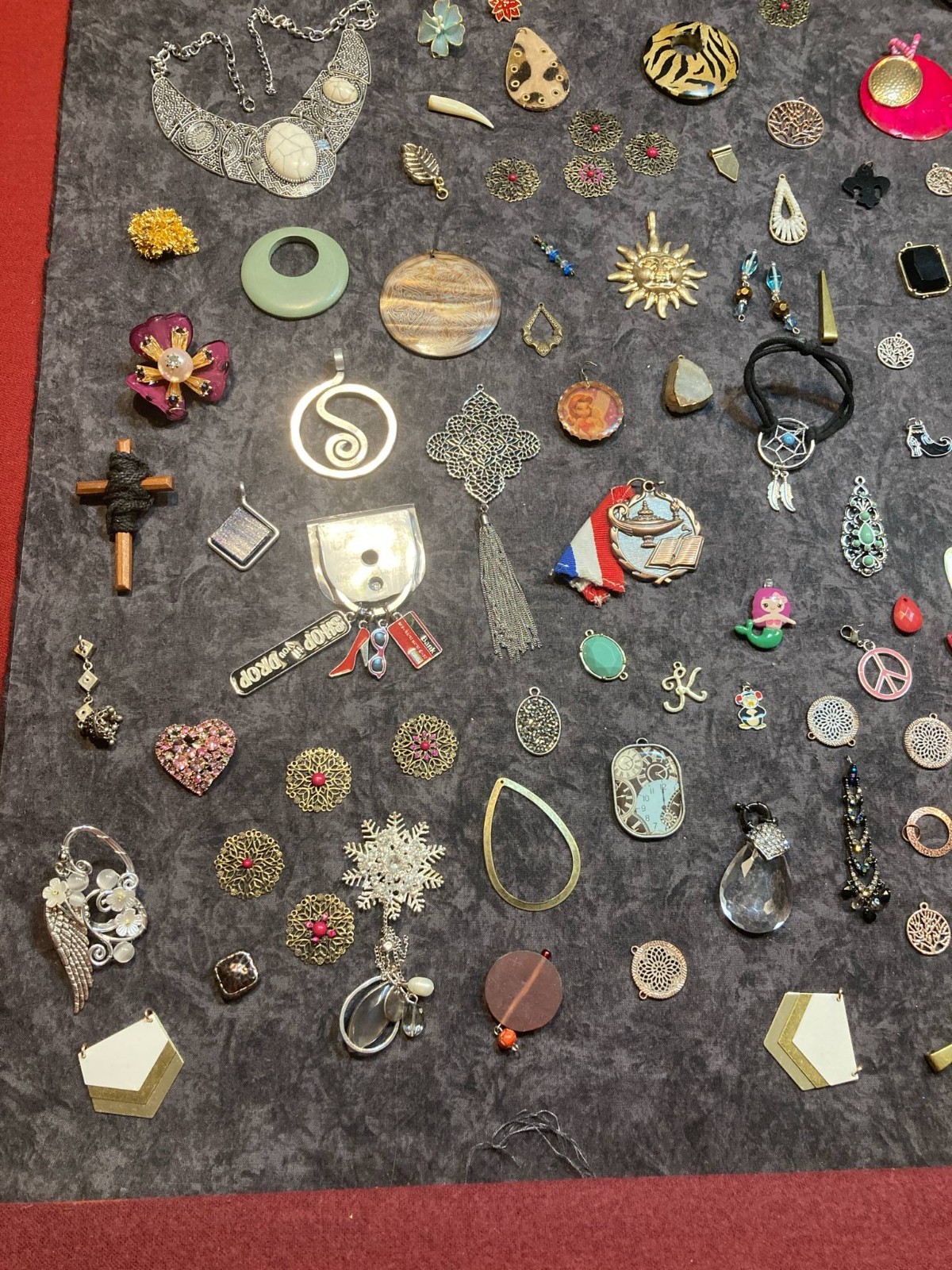 Huge Junk Drawer Lot of Trinkets Pendants Jewelry Cufflinks & Vintage Items