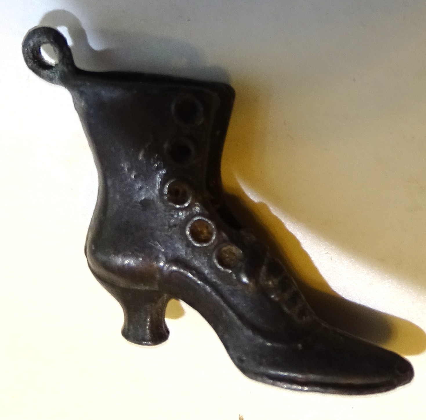 Junk found at estate sale; button hook, Keys, Rings, Shield Pin, Boot Charm, etc