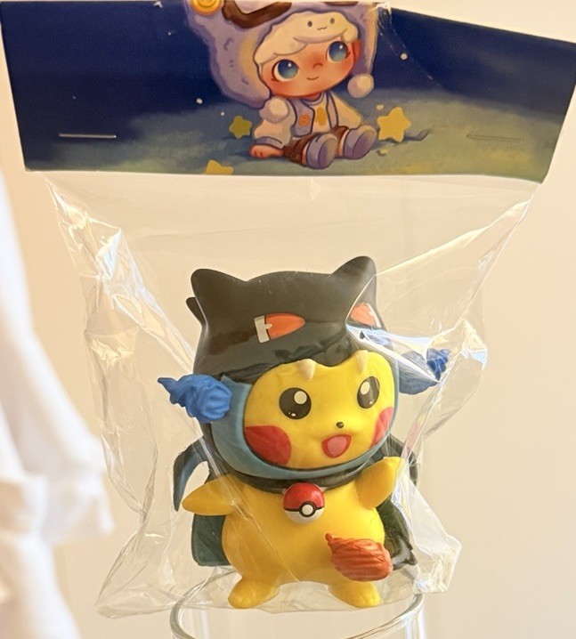 Pikachu Mega Charizard X Cosplay Figure Collectible Pokemon Style Toy Cute