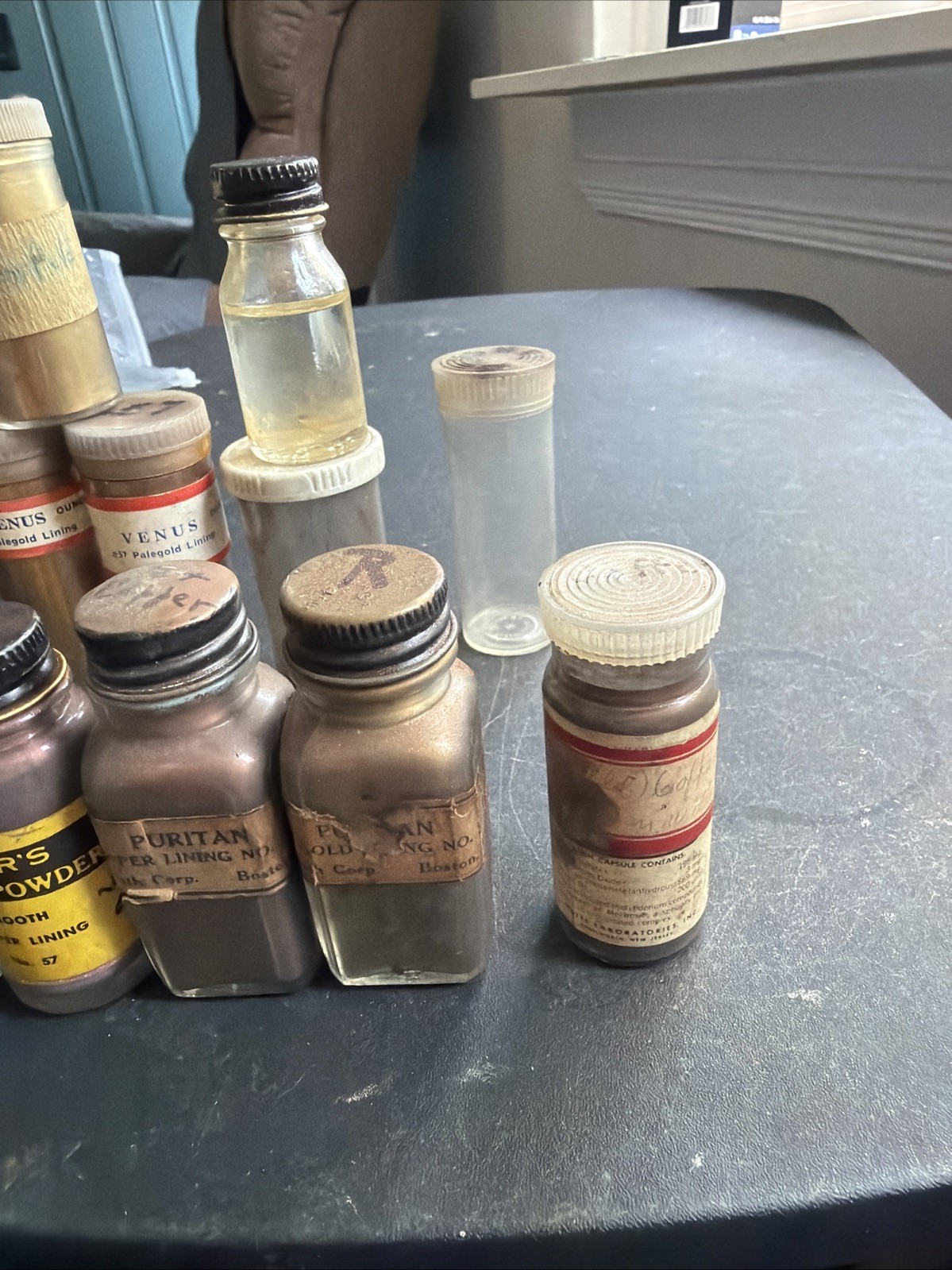 Miscellaneous Lot Of 18 Vintage Venus, Baer, Puritan Paint Powders. Read Below