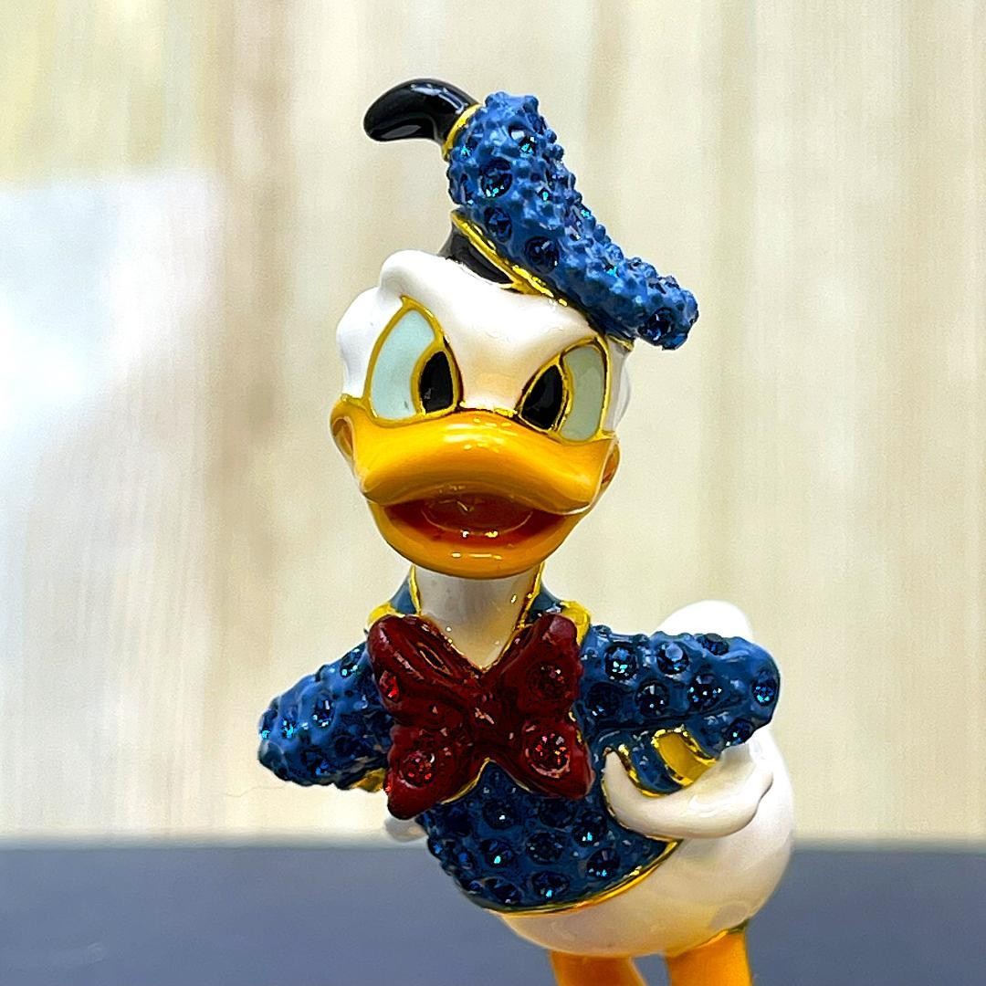 Donald Duck Figure Swarovski Metal Disney TDL Original 5.7cm Used