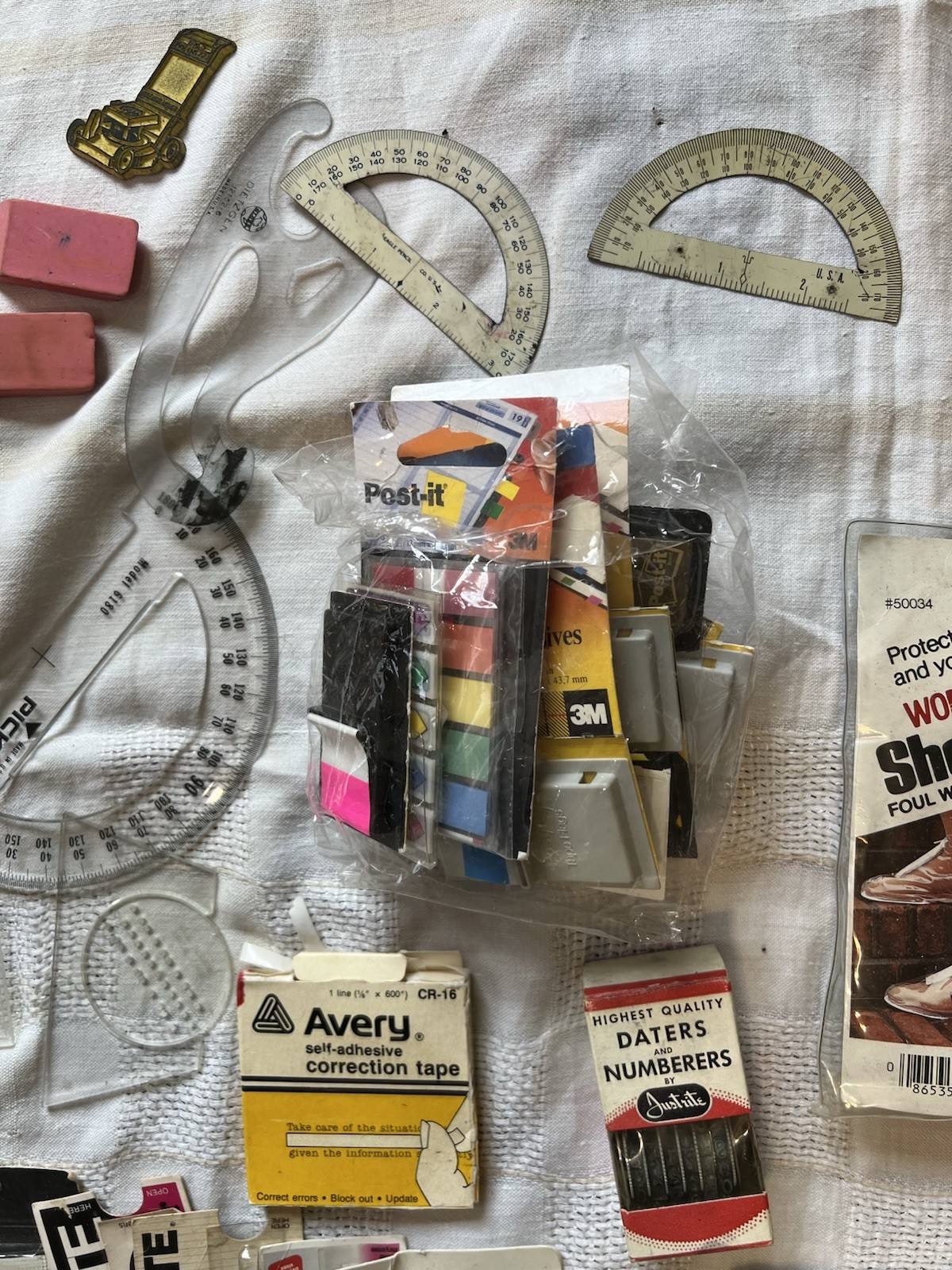 VINTAGE JUNK DRAWER LOT OF Home Office Type Items – 1970’s Tale Look ZOOM IN!!!