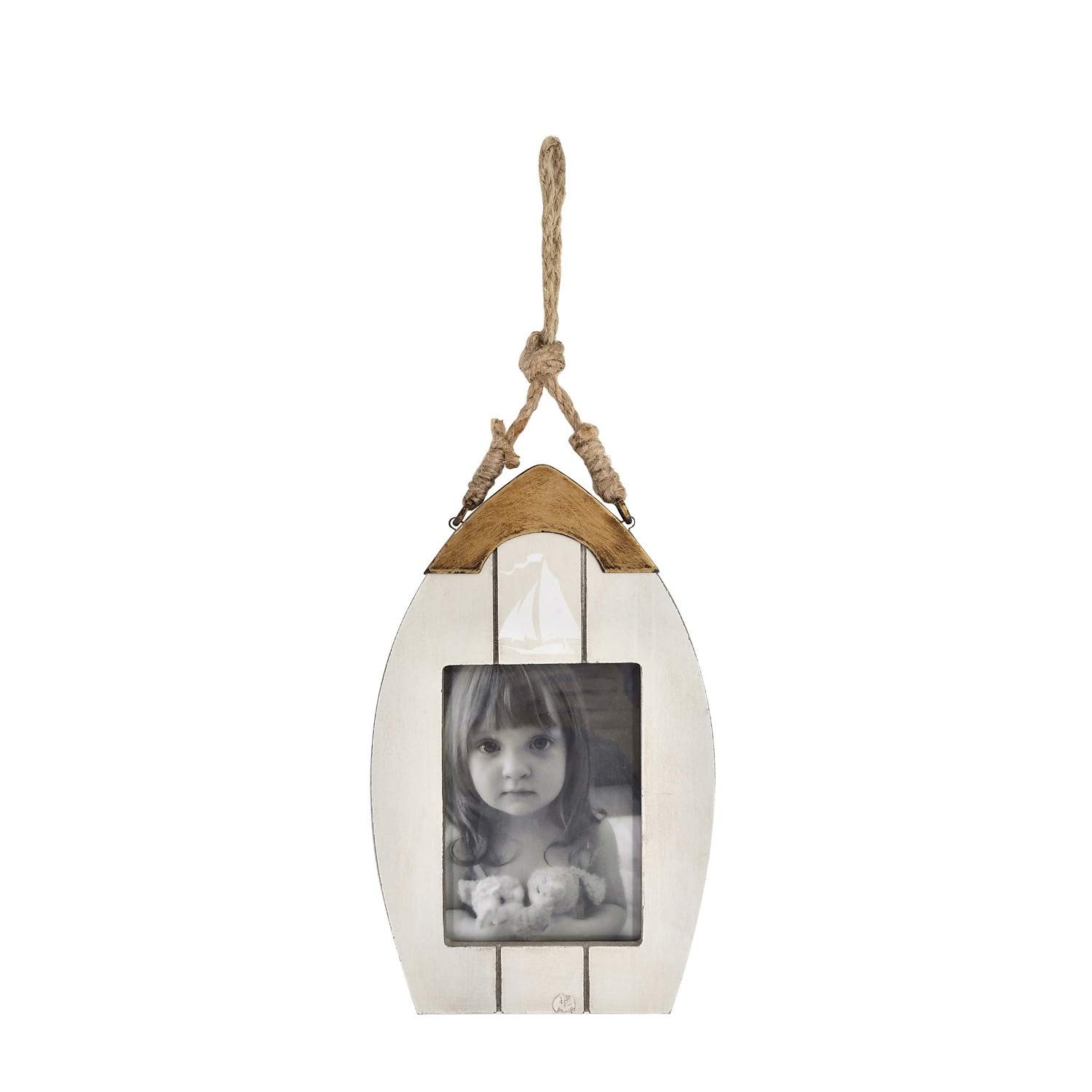Beachcombers 9.85-inch MDF Boat Shaped Hanging Frame