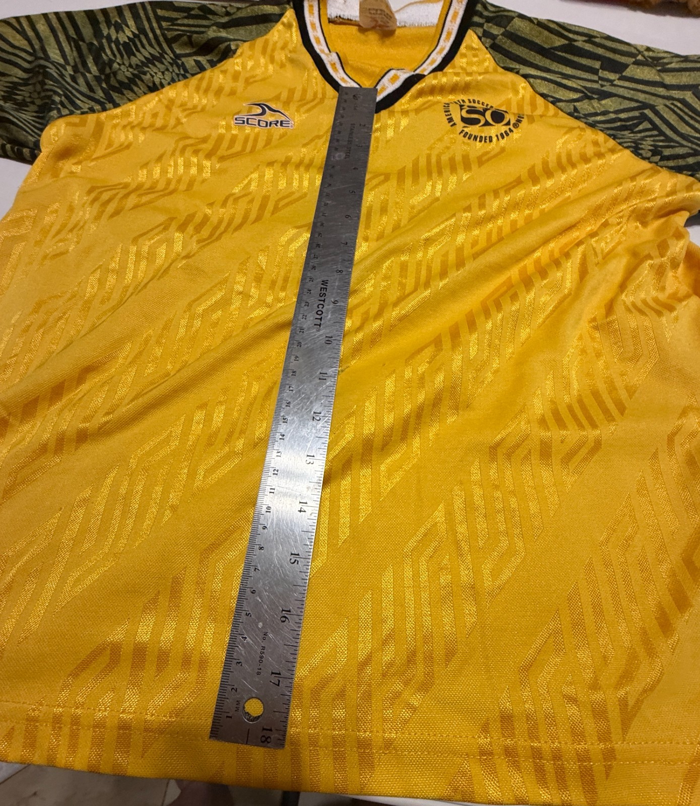 PRE-WORN Vintage Tee Shirt: AYSO Yellow and Green Youth Soccer Jersey