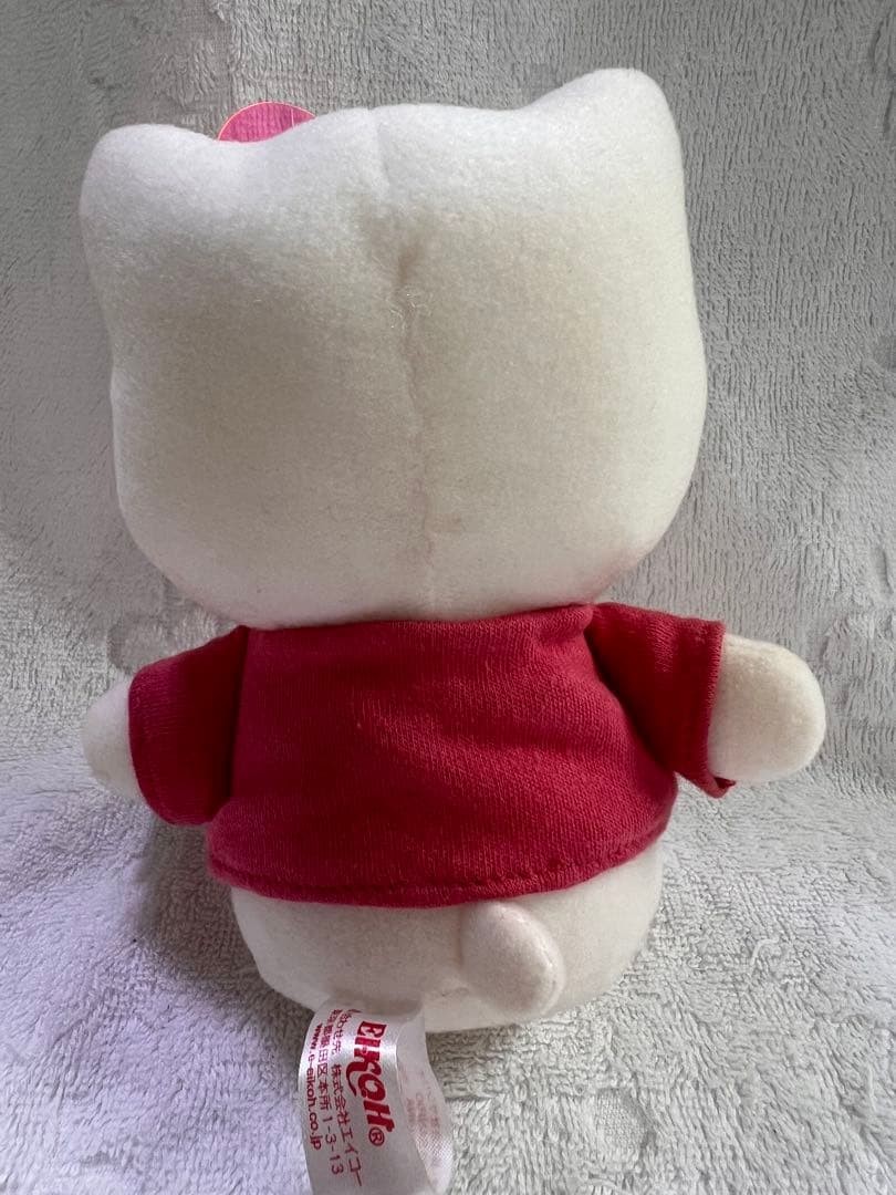 Rare Hello Kitty Hibiscus Plush 6.3 in, Sanrio, Retro, Surfing, 2003