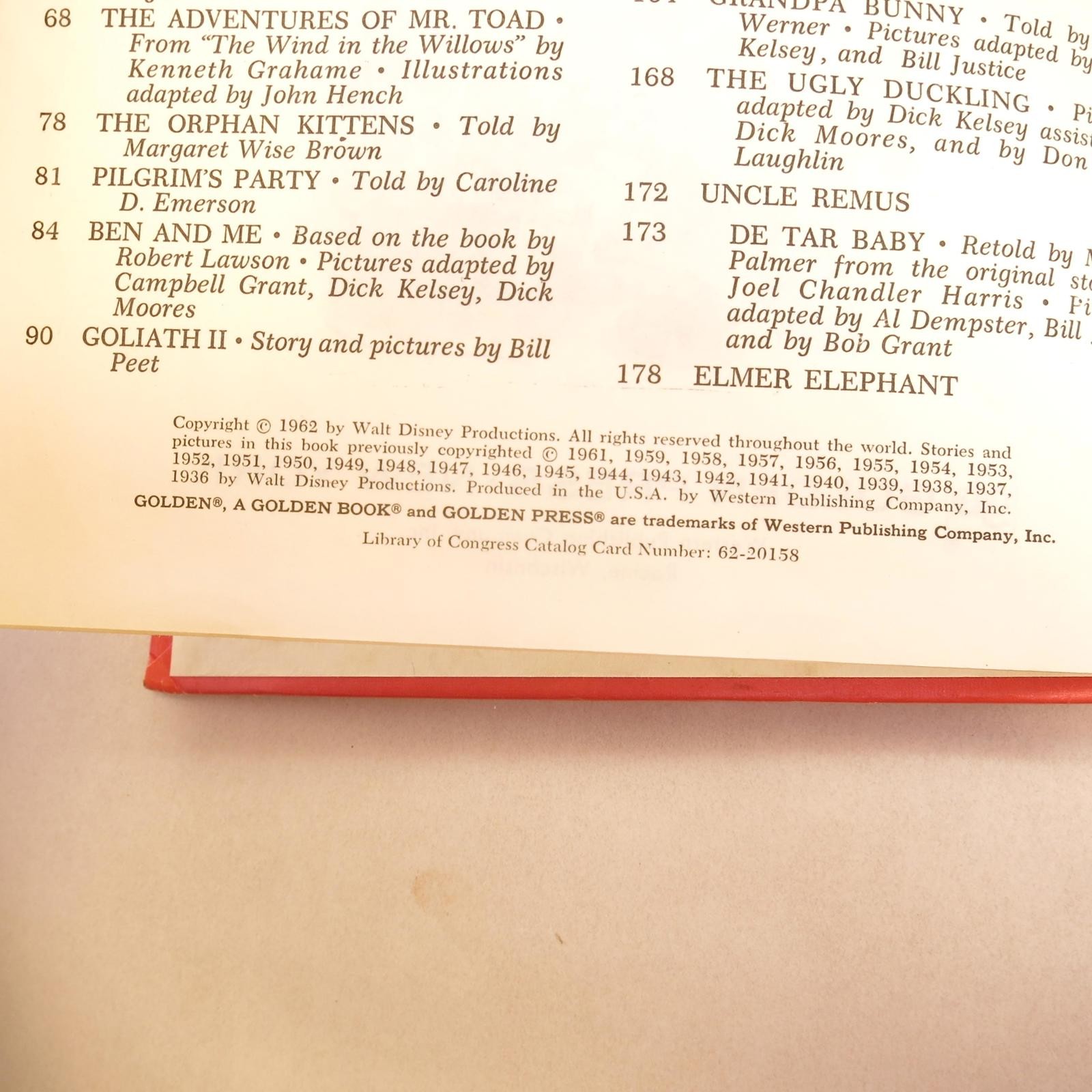 Walt Disney’s Story Land Book Includes 55 Children Stories from Disney 1962