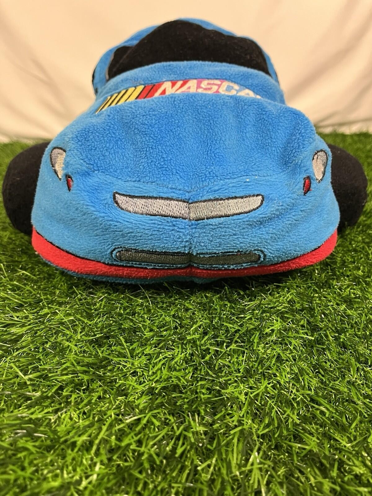 Rare Y2K NASCAR Martin Truex Junior Plush Car Pillow 56 Blue Green 19″ Dan River