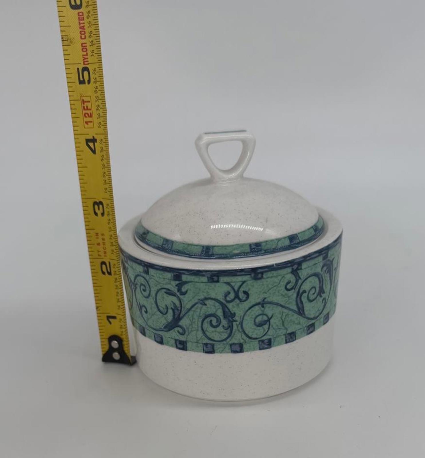 Mikasa Venetian Crest Sugar Bowl with Lid – DX018 Ultra Ceram, Malaysia