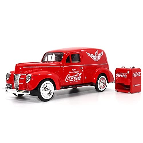 Motor City Classics 1:24 1940 Coca-Cola Diecast Vehicle Model Red