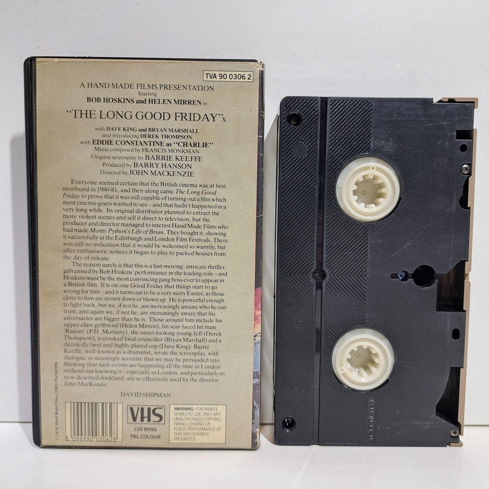 CRIME VHS The Long Good Friday 1980 GREEK SUBS PAL Bob Hoskins Helen Mirren ZS