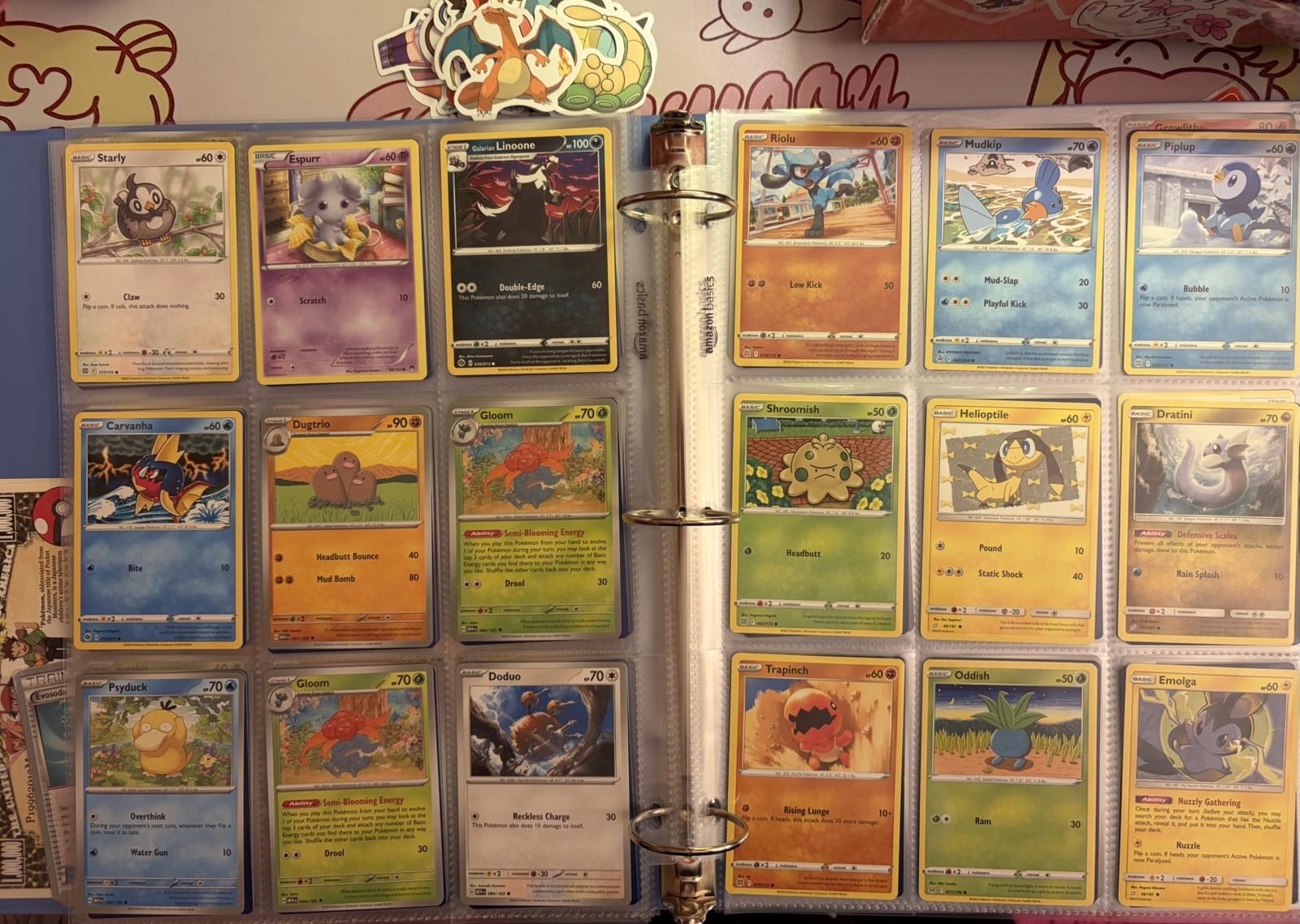 Binder W/Pokemon Cards&Stickers+extras