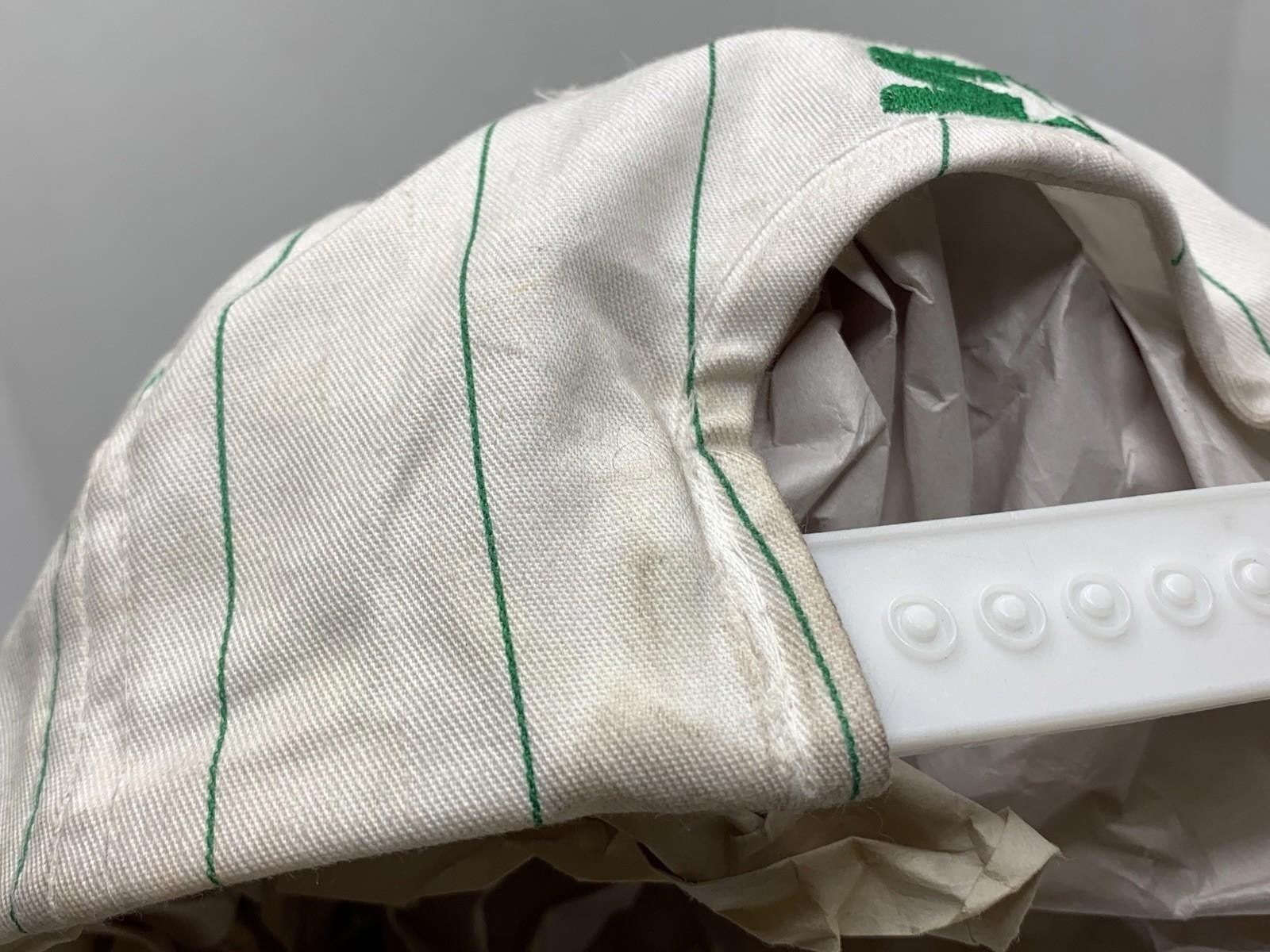 Vintage Boston Celtics Thin Pinstripe Starter SnapBack Embroidered Hat P130