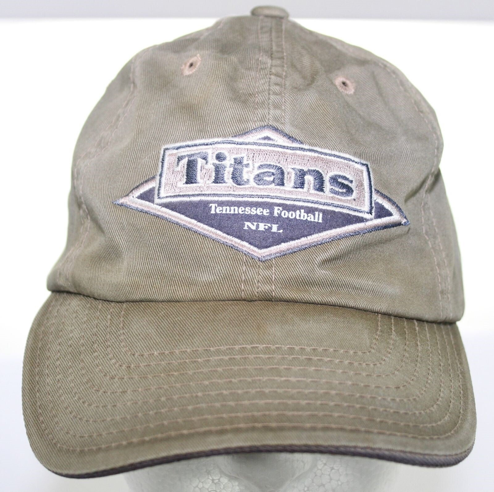 Vintage Tennessee Titans NFL Khaki Dad Hat American Needle 1 Size Strapback Cap