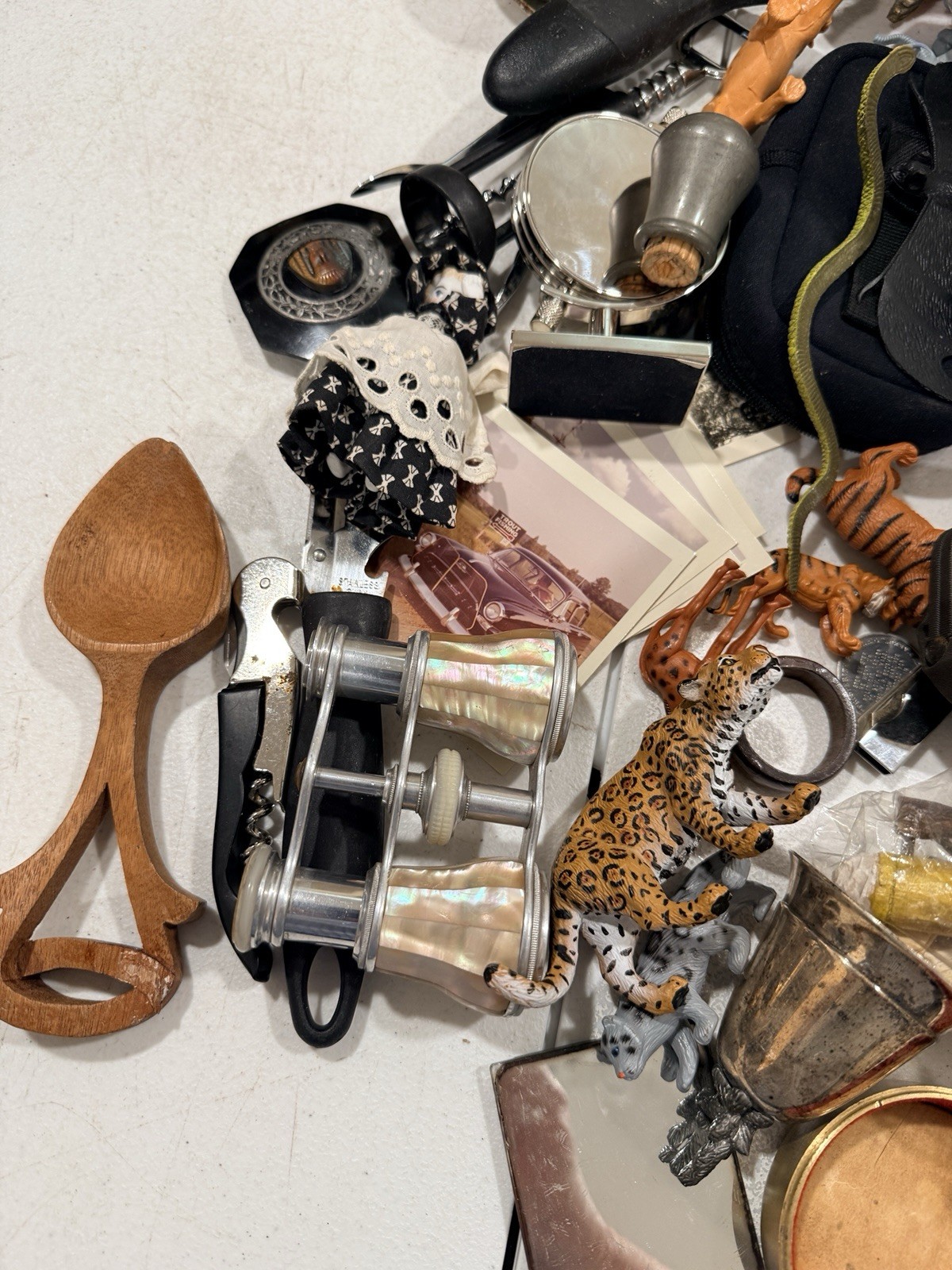 Huge Junk Drawer Lot Assorted Vtg Items Wood Metal Ephemera Figures MUCH MORE