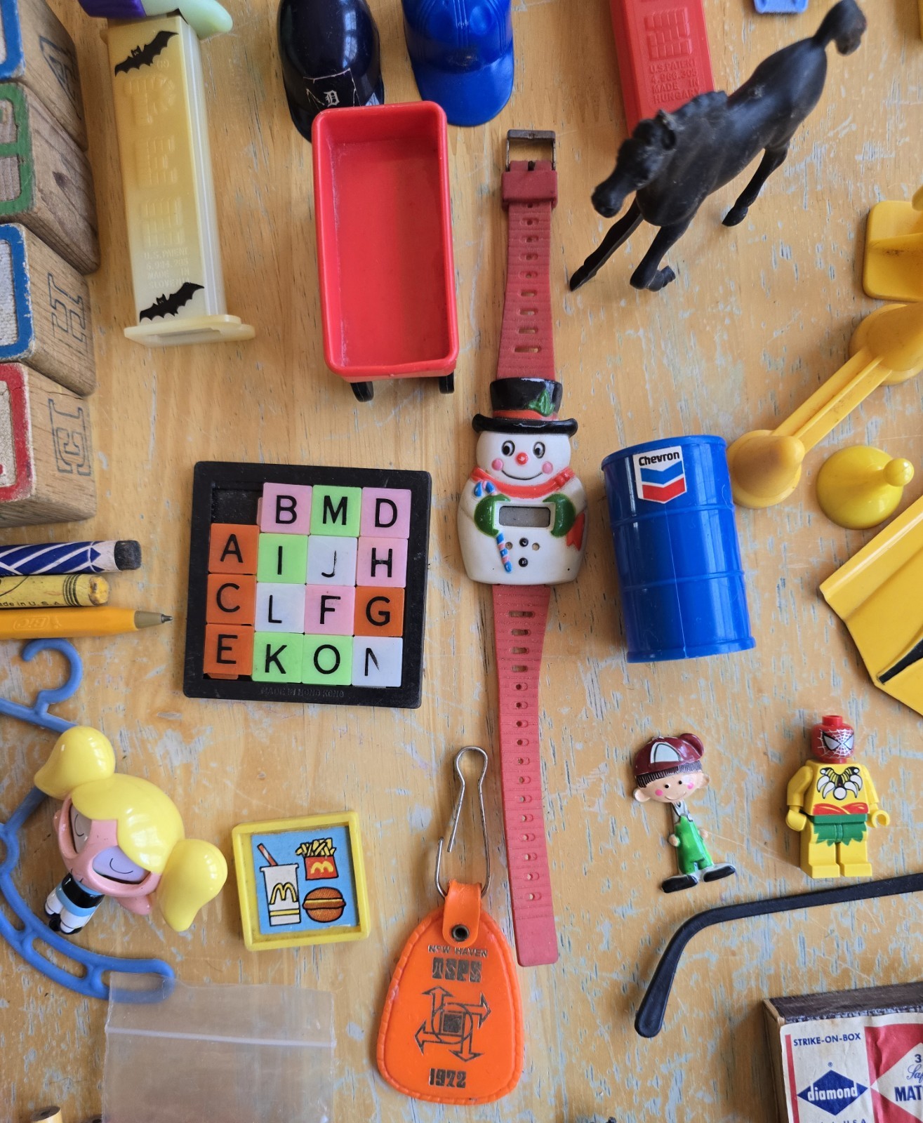 VINTAGE LARGE JUNK DRAWER, TOY BOX LOT Pez, Lego, Doll, Car, Toys, Parts LOT