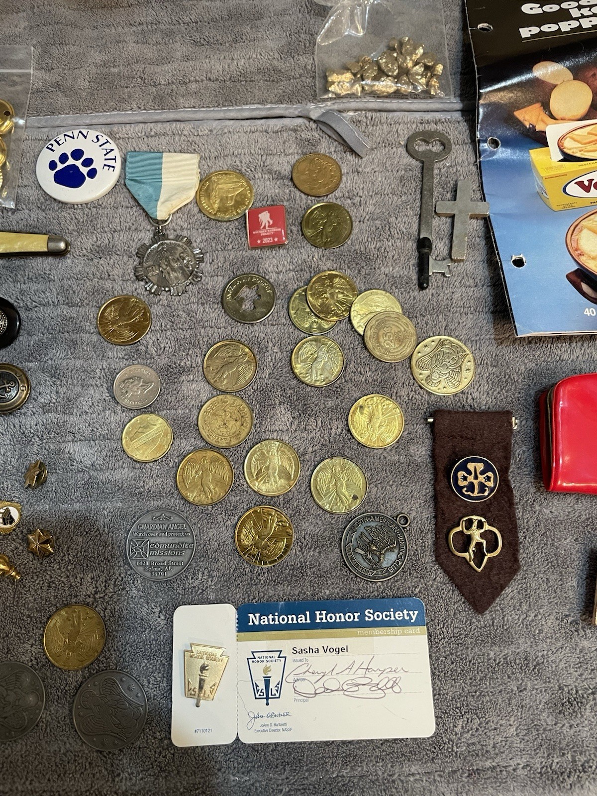 Junk Drawer Lot Miscellaneous Coins Mismatched Jewelry Buttons Lot