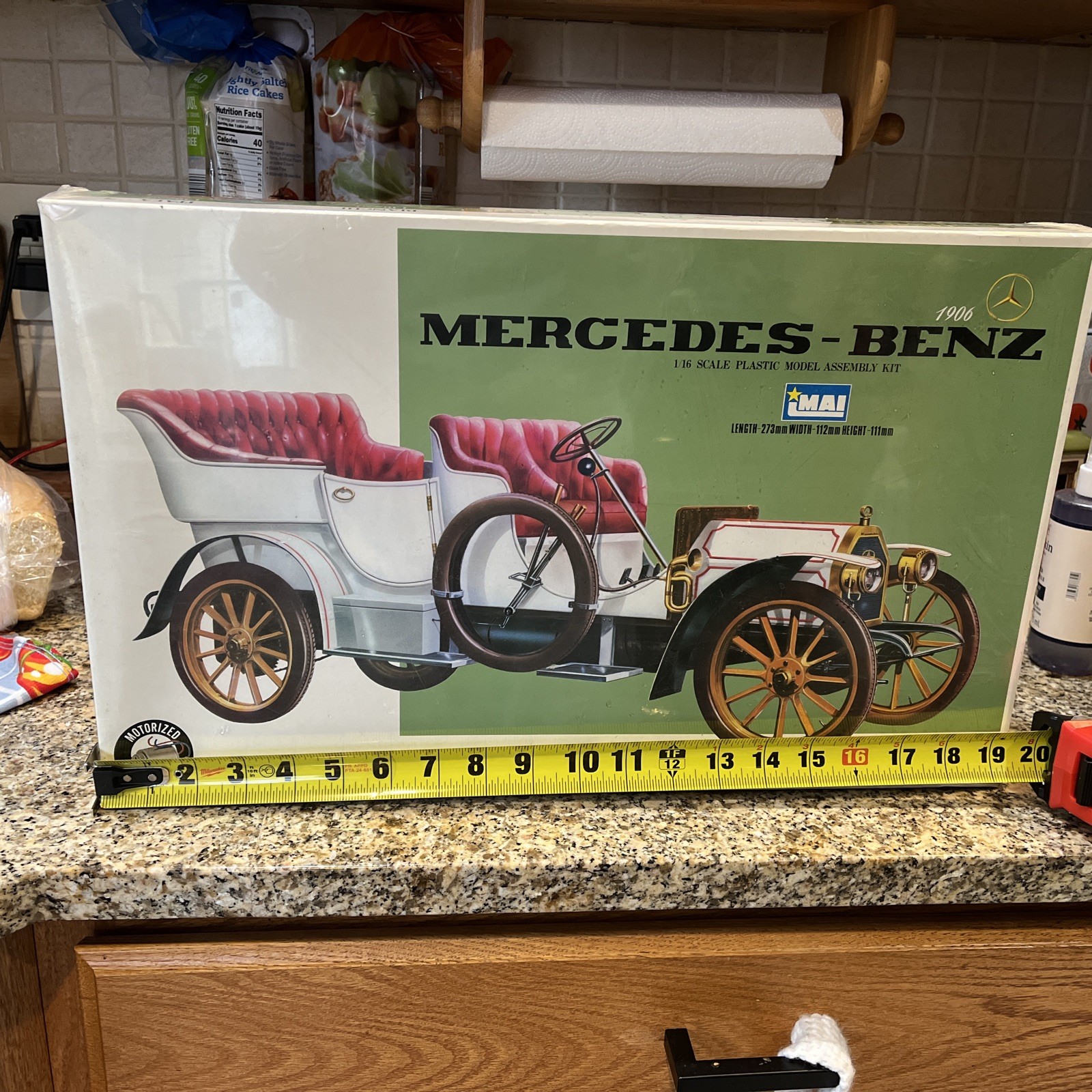 [Unassembled] BANDAI 1/16 Scale 1906 Mercedes-Benz Plastic Model Kit Banzai Old