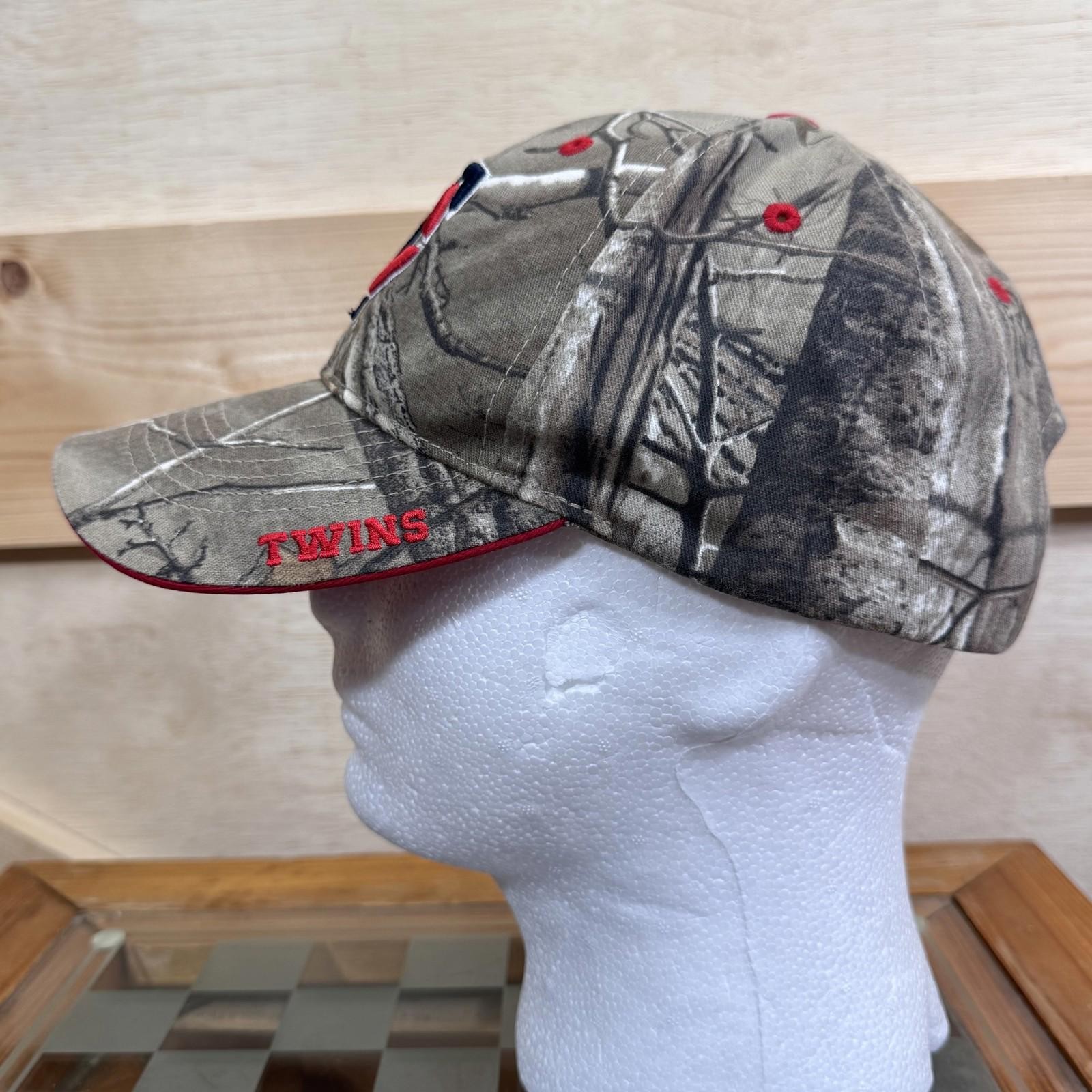 Minnesota Twins Strap Back Hat Cap Realtree Camo MLB Baseball Mens One Size