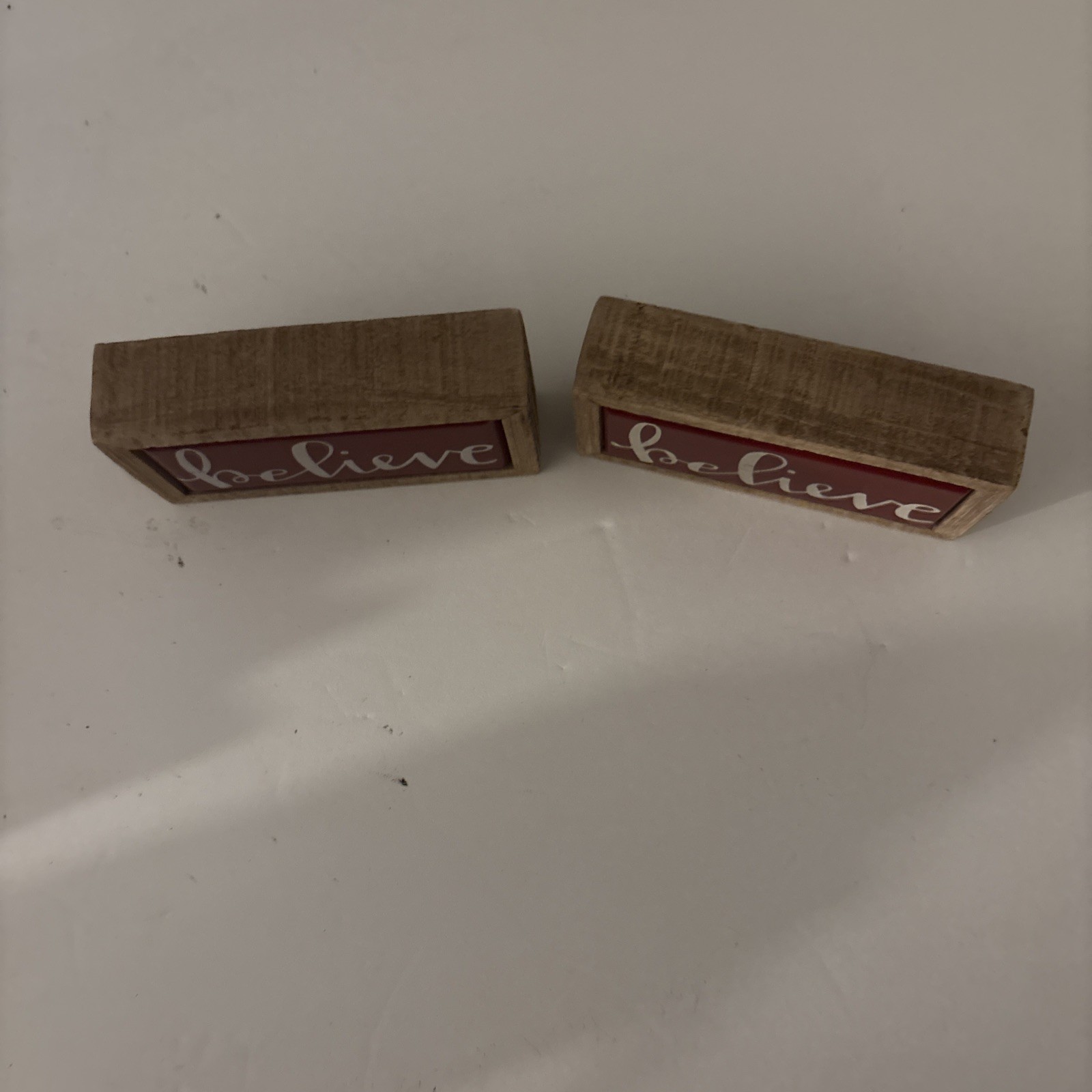 Primitives by Kathy 109410 Box Sign Mini – Believe, 4 x 2 x 1-inch Lot Of 2