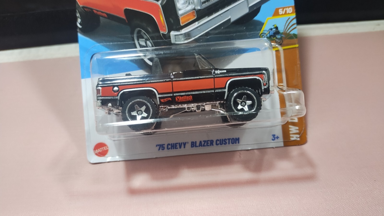 Hot Wheels ’76 Chevy Blazer Custom HW Dirt Series #5/10 Black Diecast 1:64 Scale
