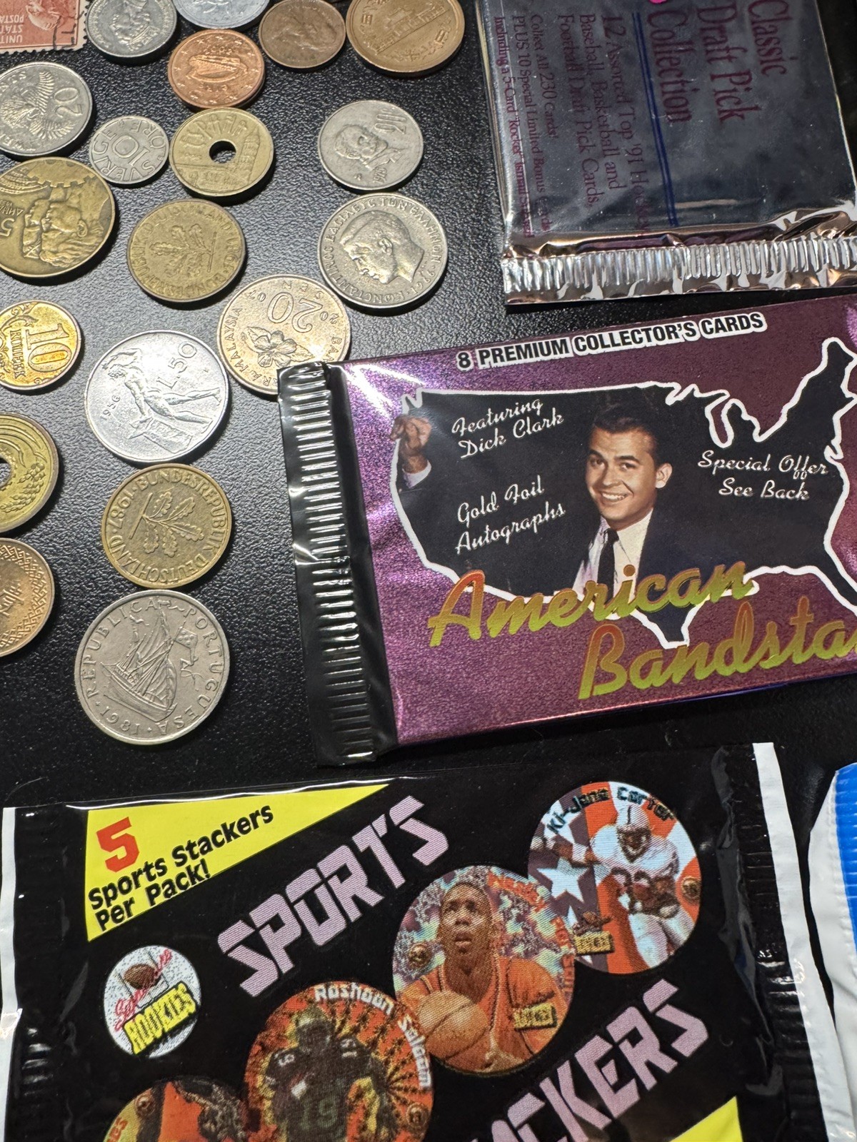 junk drawer lot Coins Cards