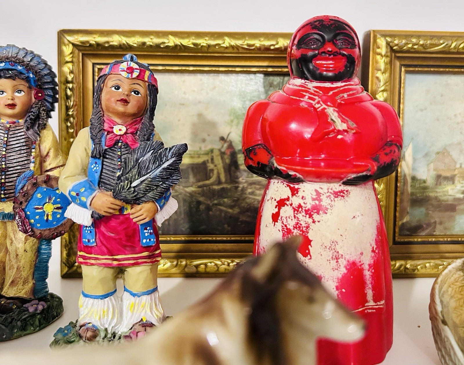 Antique VTG Junk Drawer Lot-Nippon-F&F-Pot Metal-Ephemera-LEFTON-Asian Figurine-