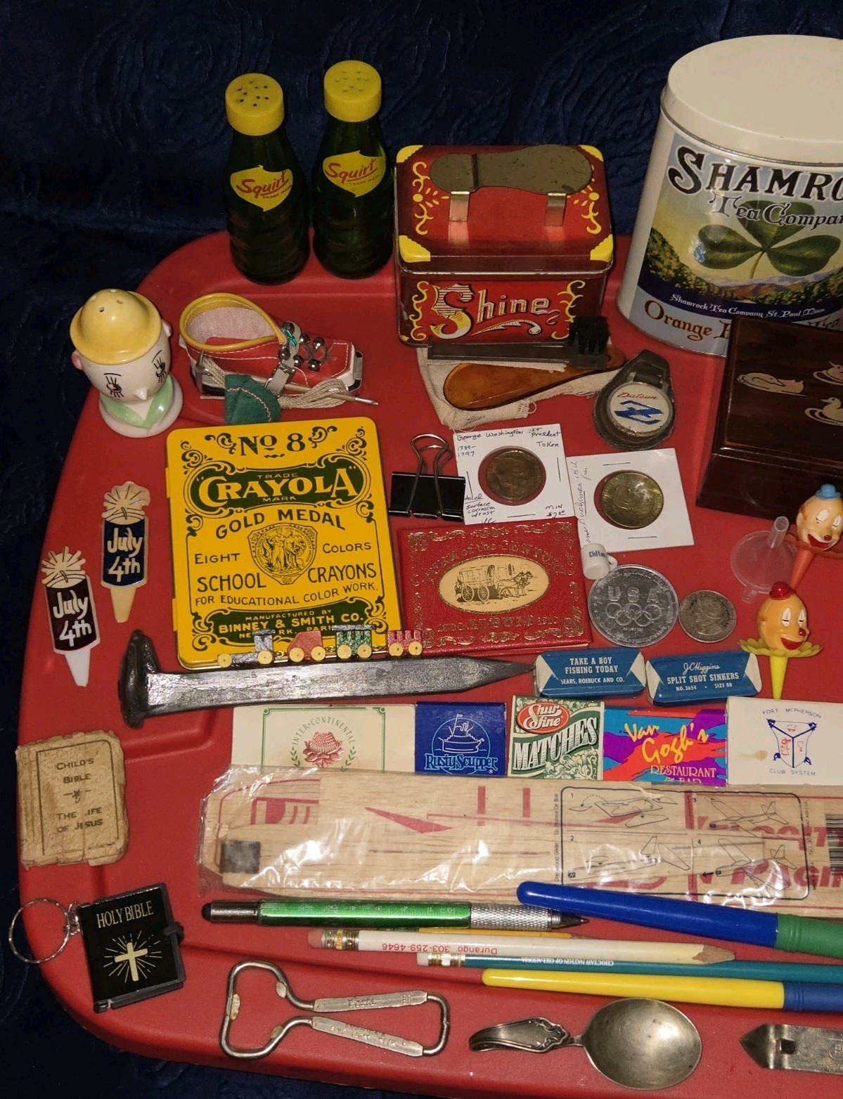 Grandpas Vintage Junk Drawer Lot~Random Misc Collectables Knick knacks & More