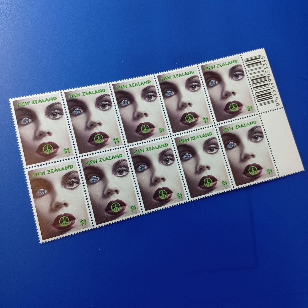 Foreign Stamps New Zealand 1995 Nuclear Disarmament Peace $1 10 sheets
