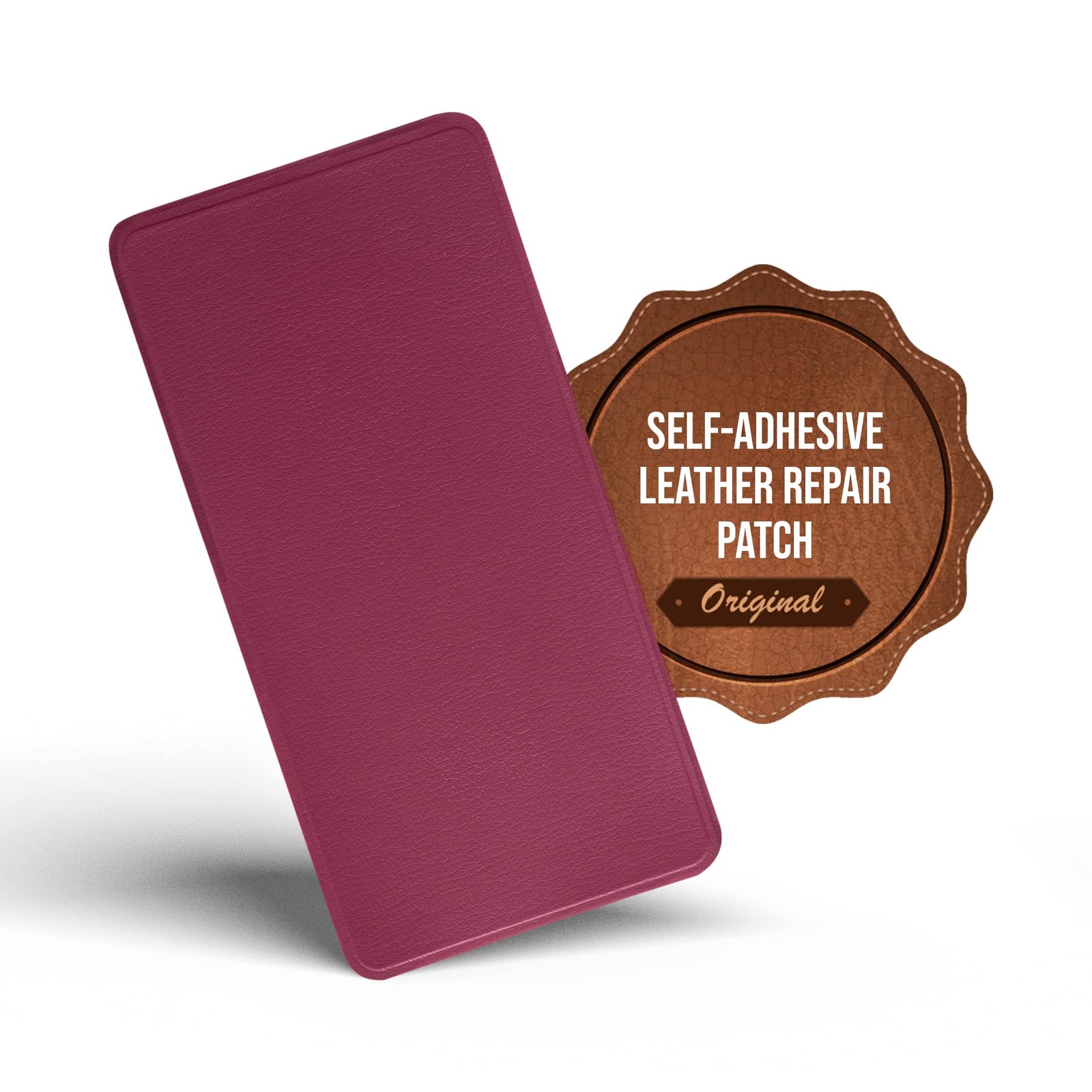 MastaPlasta Self-Adhesive Leather Repair Patch, Pink, 8×4 in