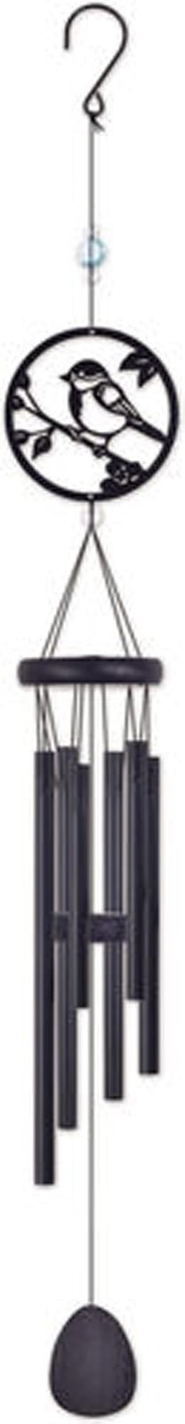 Sunset Vista Designs 35″ Aluminum Wind Chimes Outdoor Garden Decor Chickadee