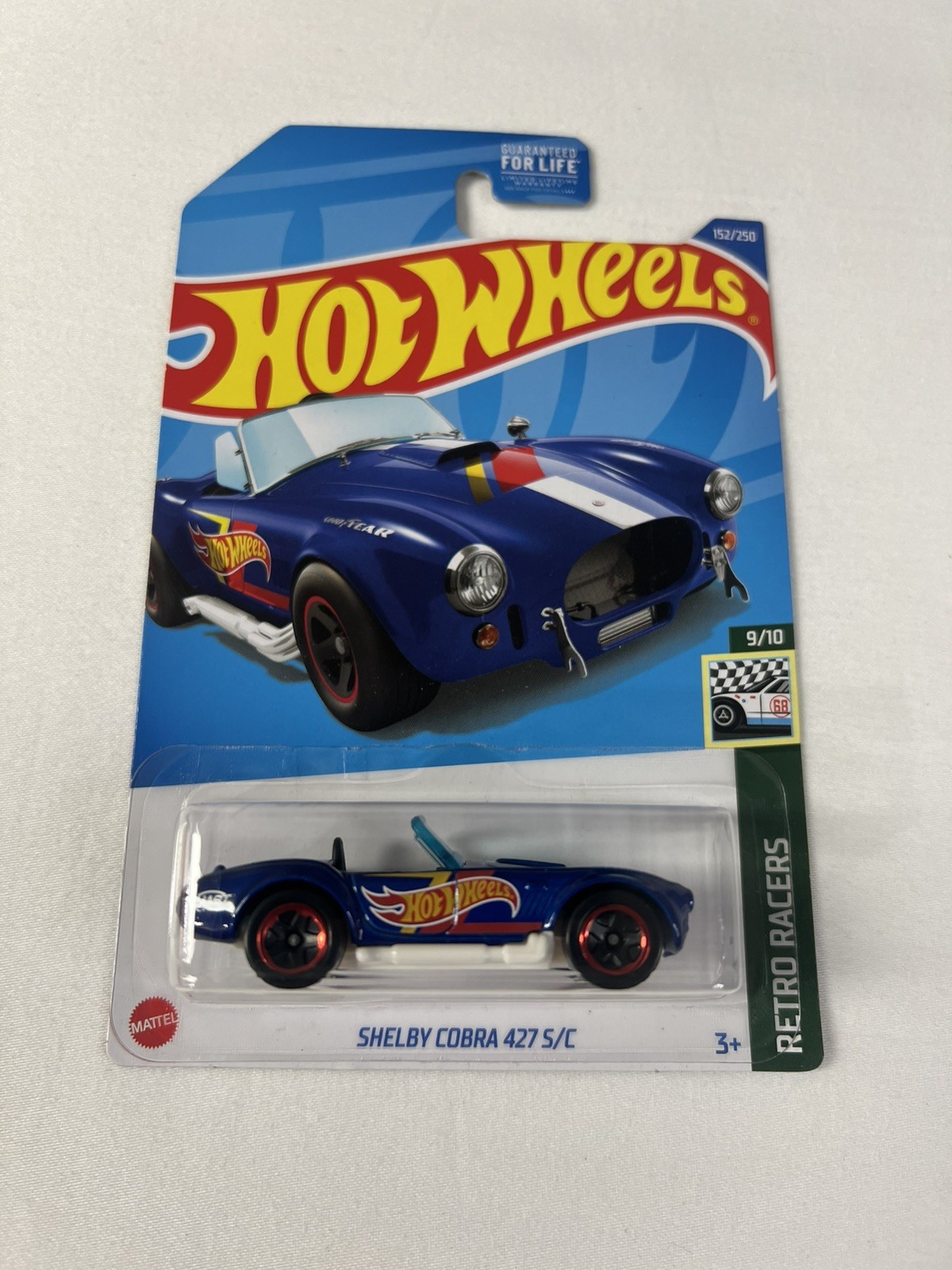 Hot Wheels Shelby Cobra 4Z7 S/C Retro Racers #9/10 Blue Diecast 1:64 Scale New